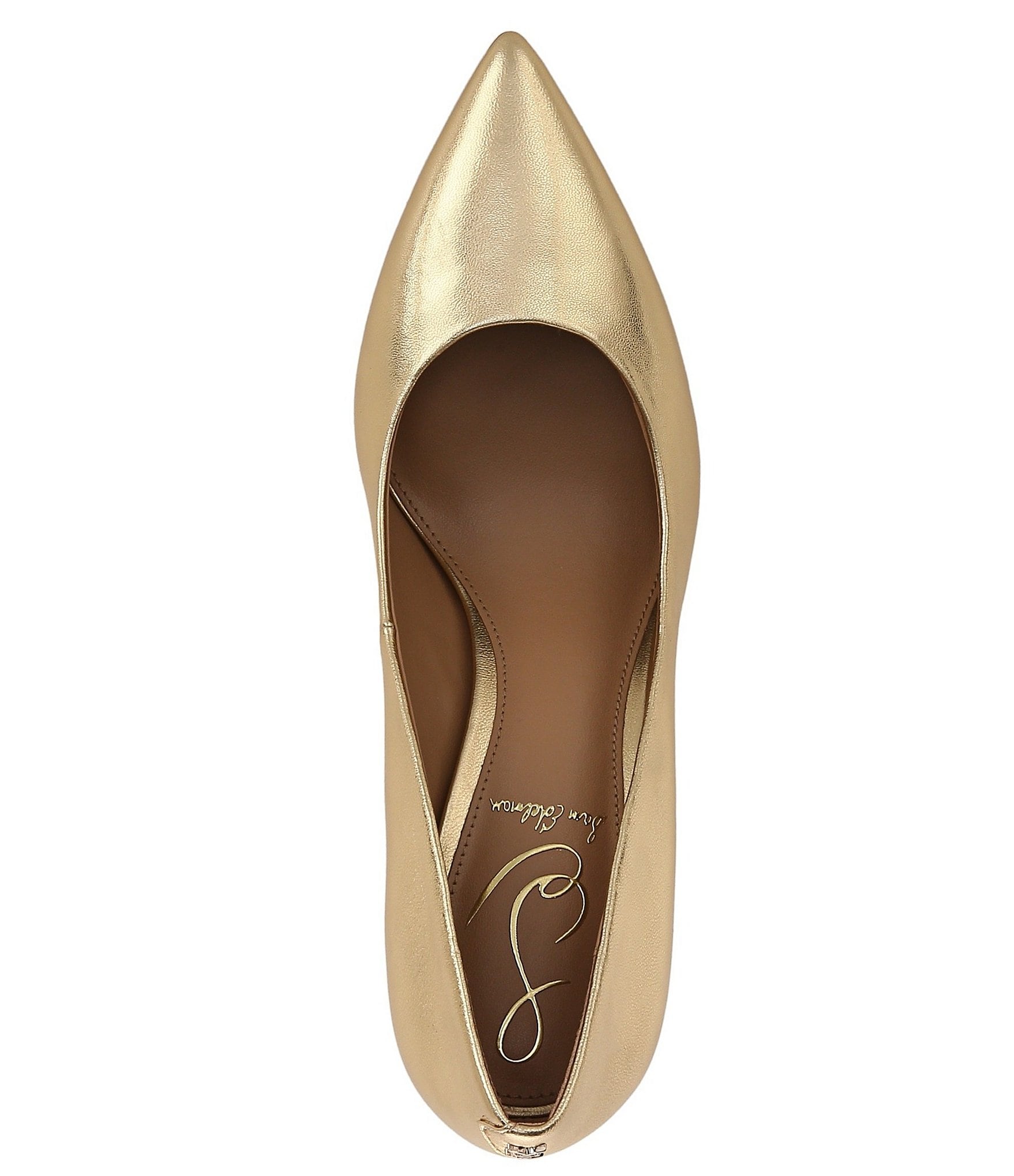 Sam Edelman Hazel Metallic Leather Pointed Toe Pumps