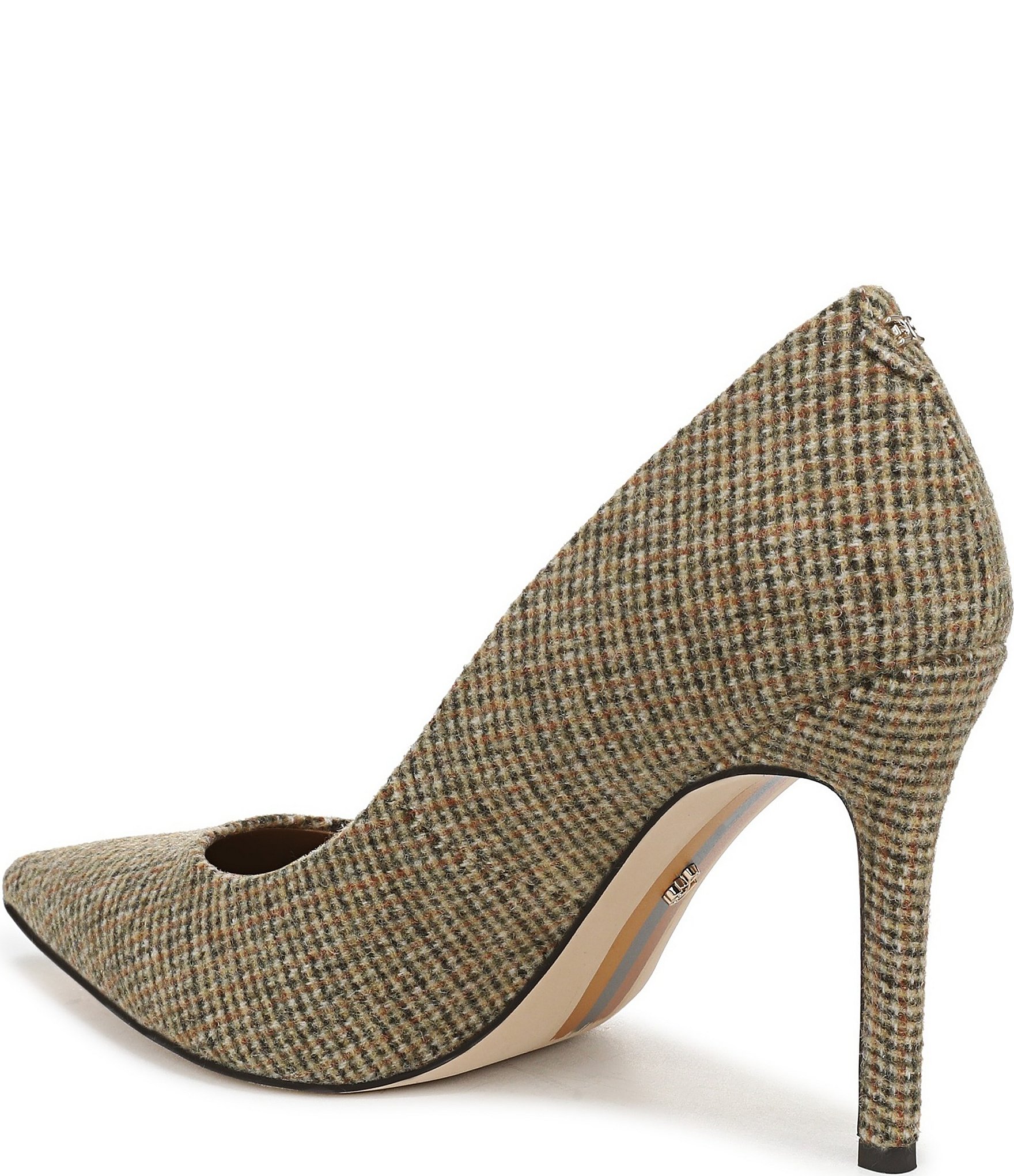 Sam Edelman Hazel Plaid Fabric Pointed Toe Pumps