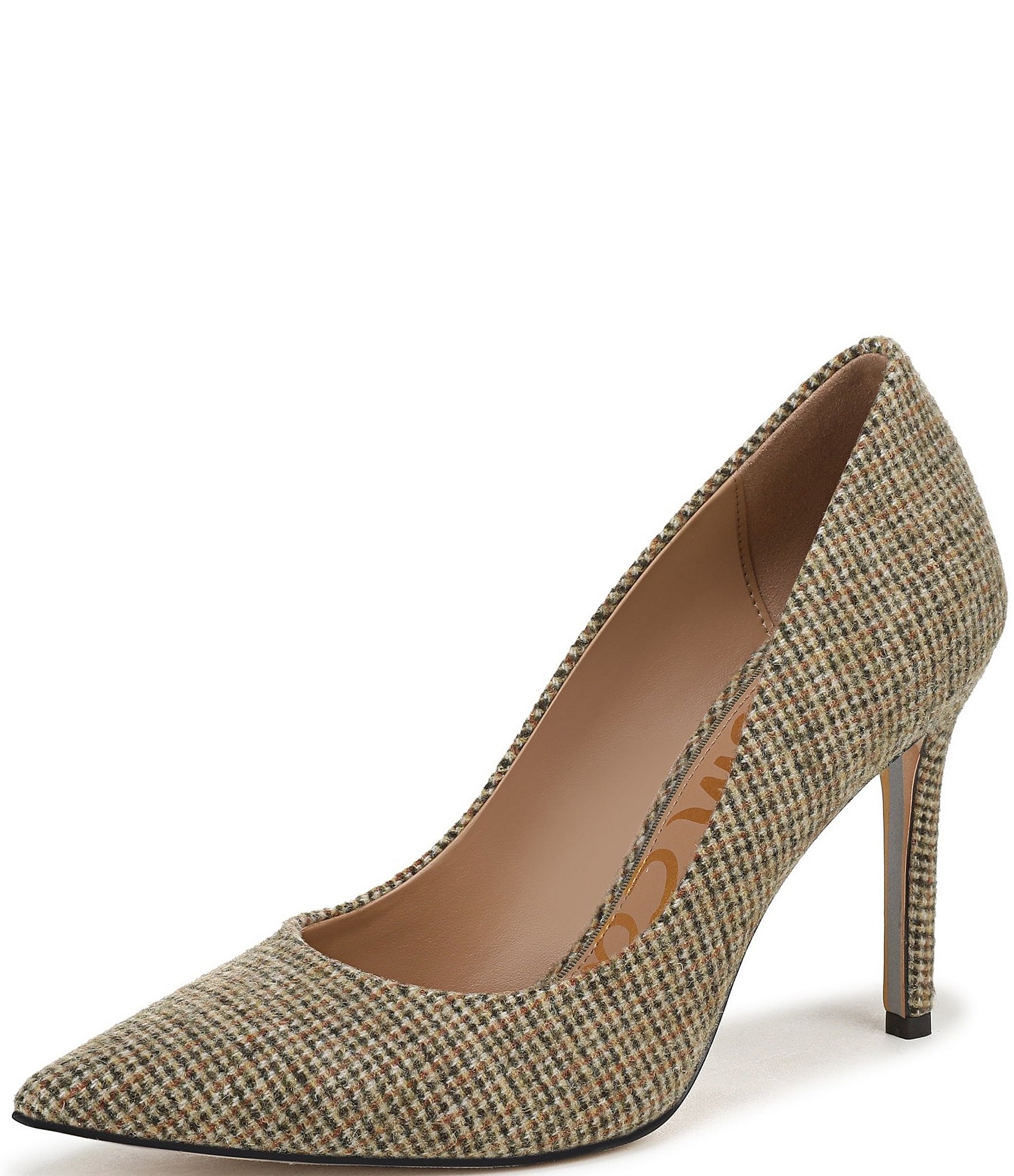 Sam Edelman Hazel Plaid Fabric Pointed Toe Pumps