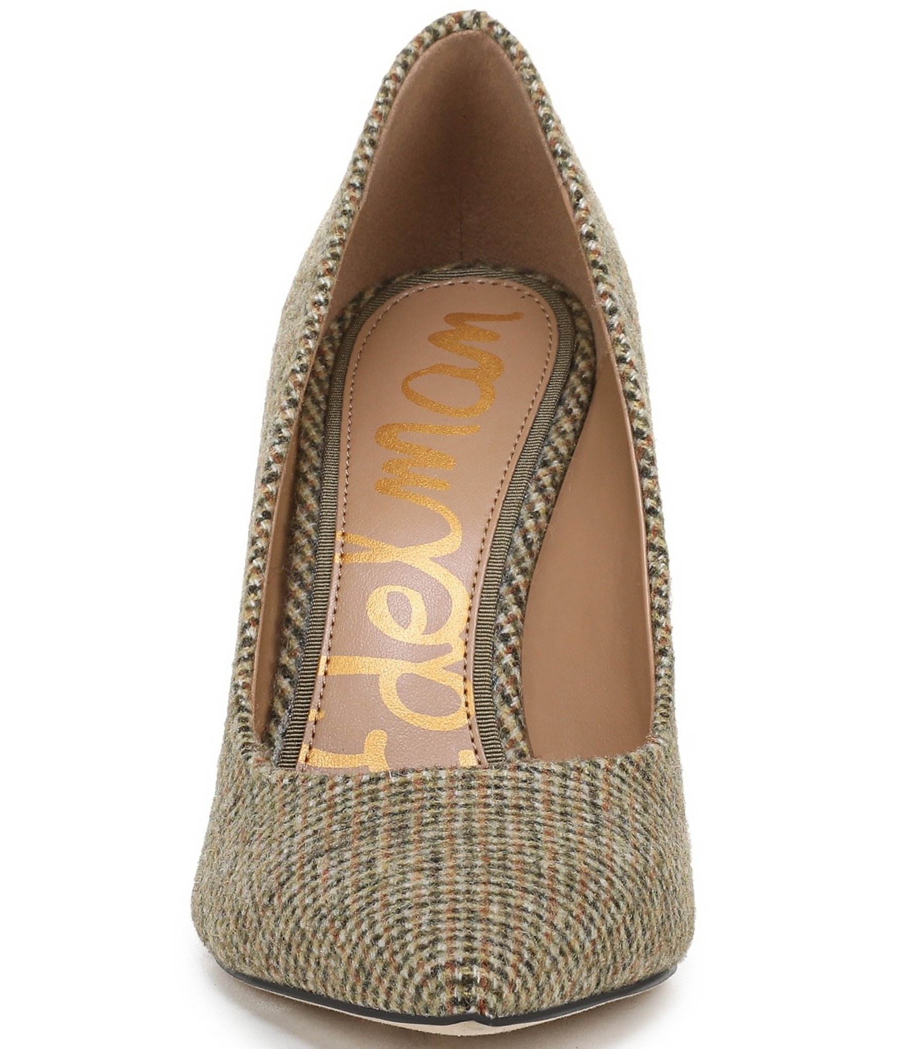 Sam Edelman Hazel Plaid Fabric Pointed Toe Pumps