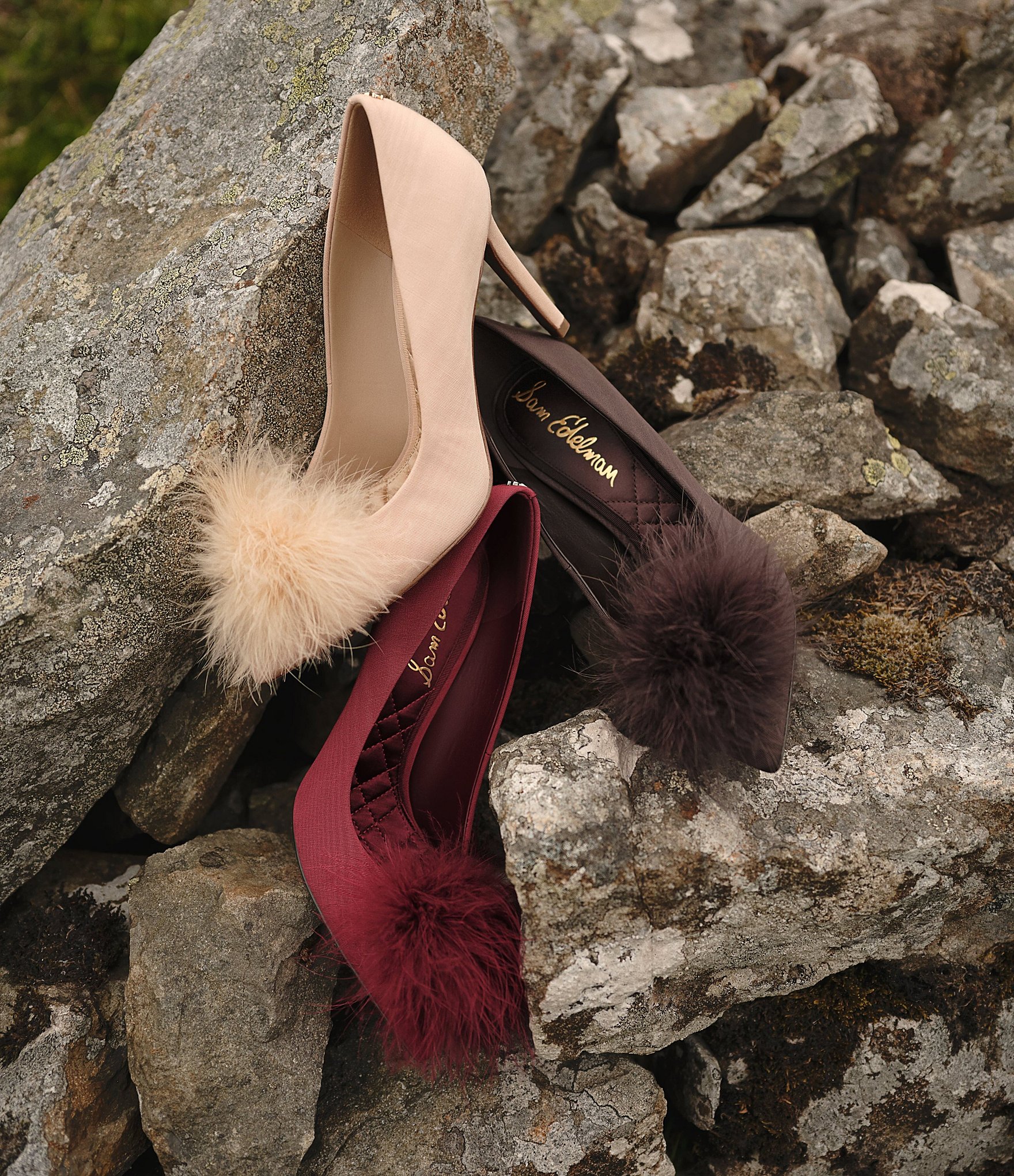 Sam Edelman Hazel Plush Silk Fabric Pointed Toe Pumps