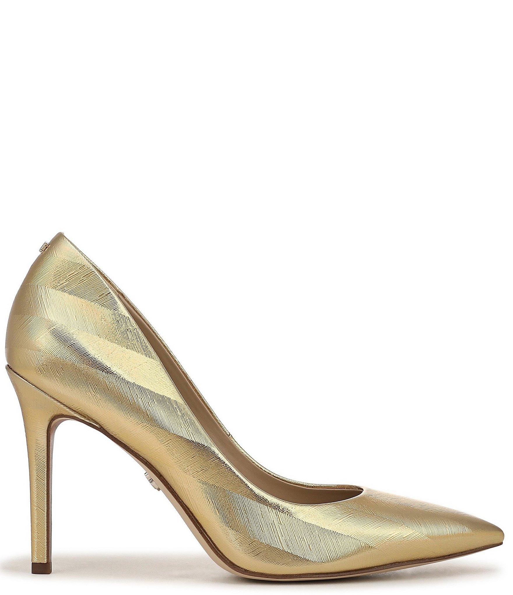 Sam Edelman Hazel Striped Metallic Leather Pointed Toe Pumps