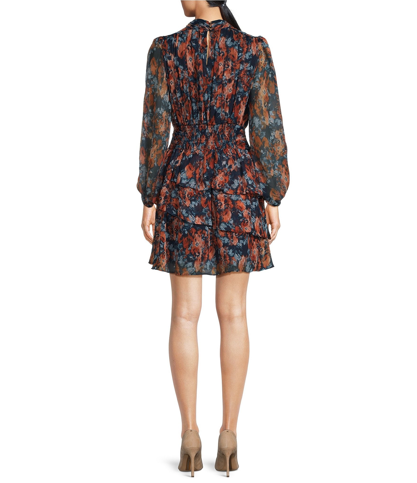 Sam Edelman High Neck Long Sleeve Mini Dress