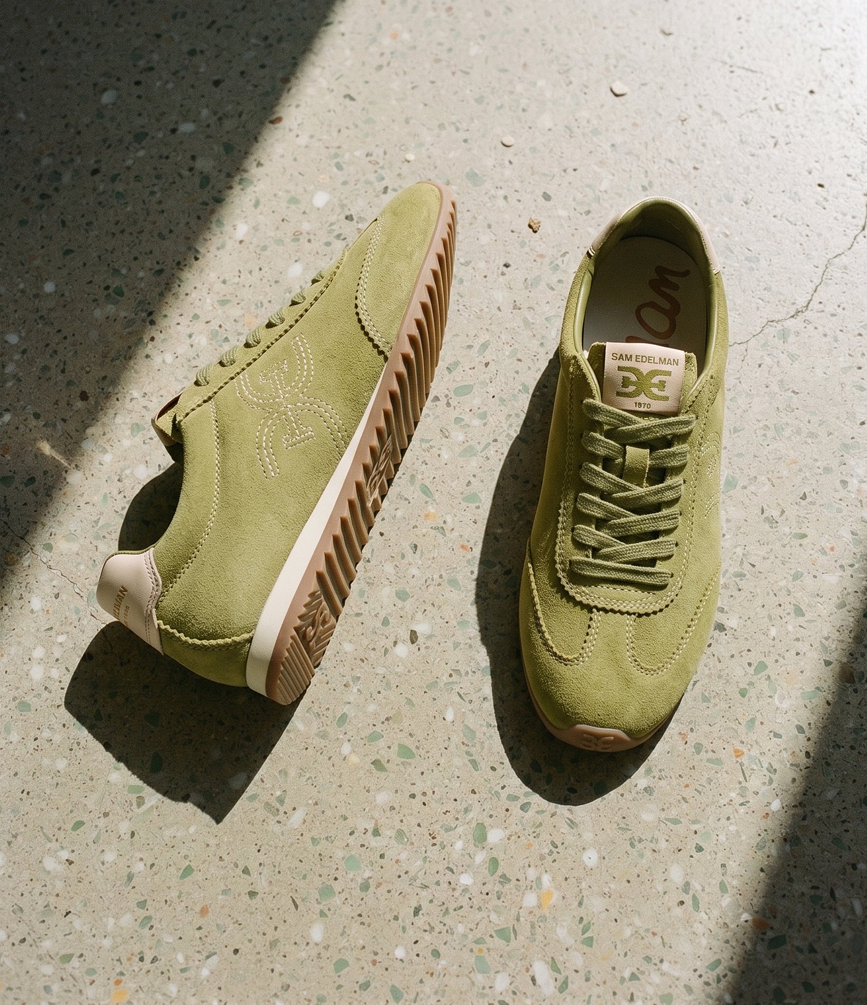 Sam Edelman Isella Suede Logo Lace Up Sneakers
