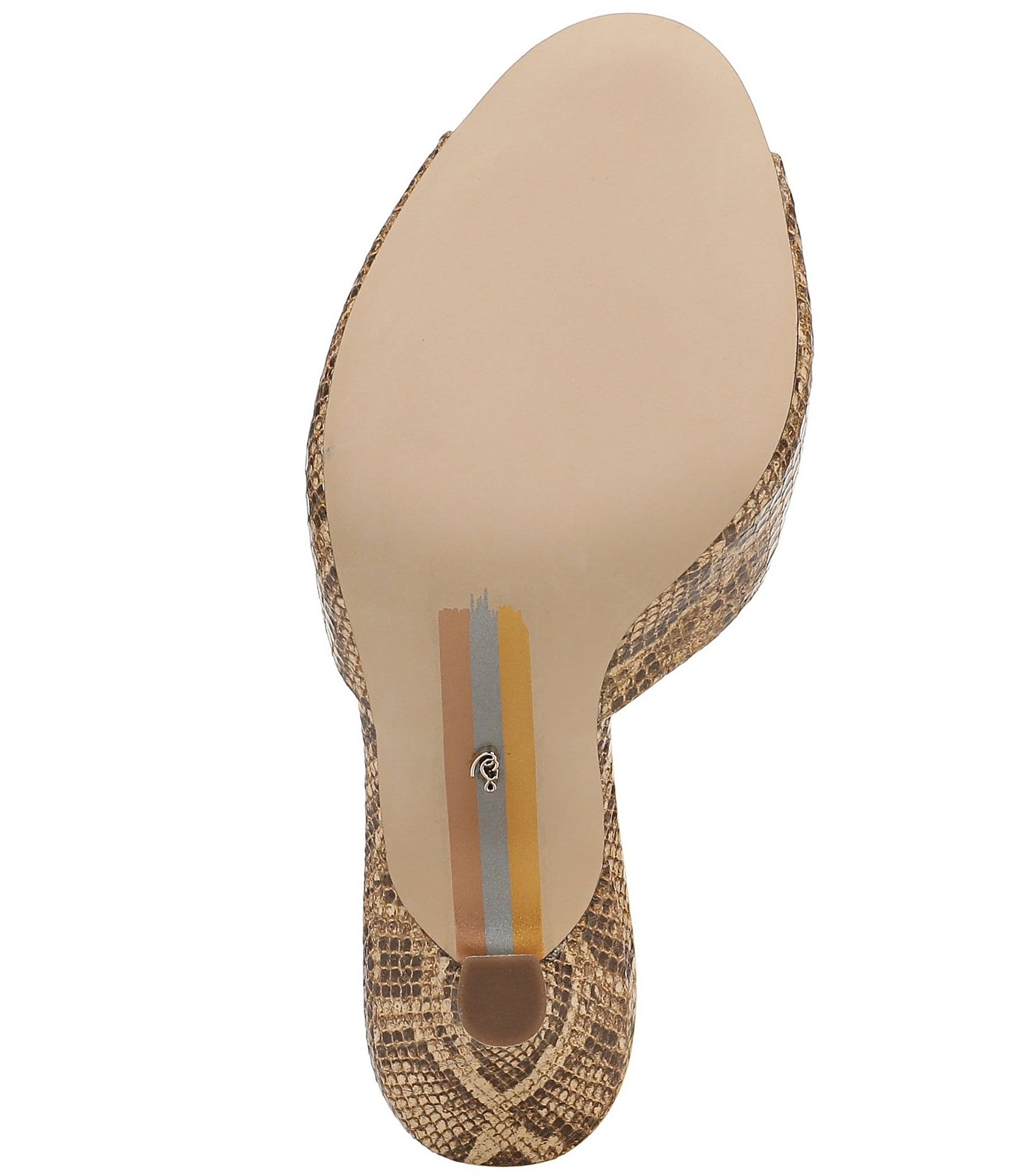 Sam Edelman Jeanie Python Print Leather Dress Slide Sandals