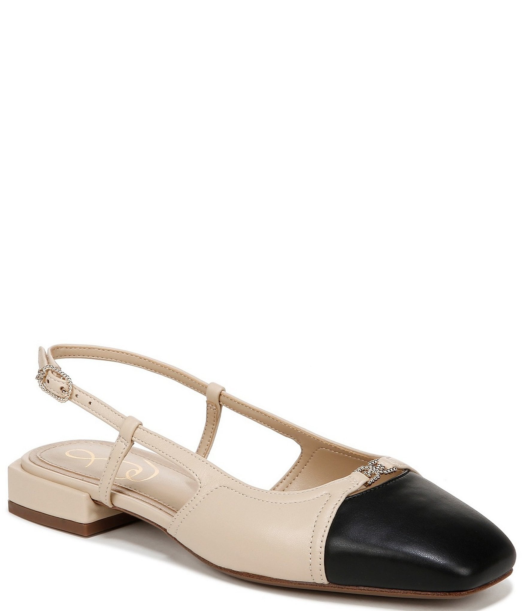 Sam Edelman Kara 2 Leather Cap Toe Slingback Dress Pumps | Dillard's