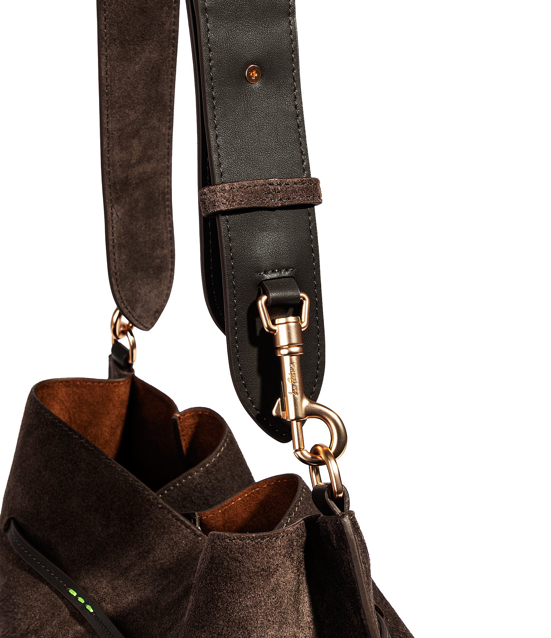 Sam Edelman Kate Suede Drawstring Bucket Bag