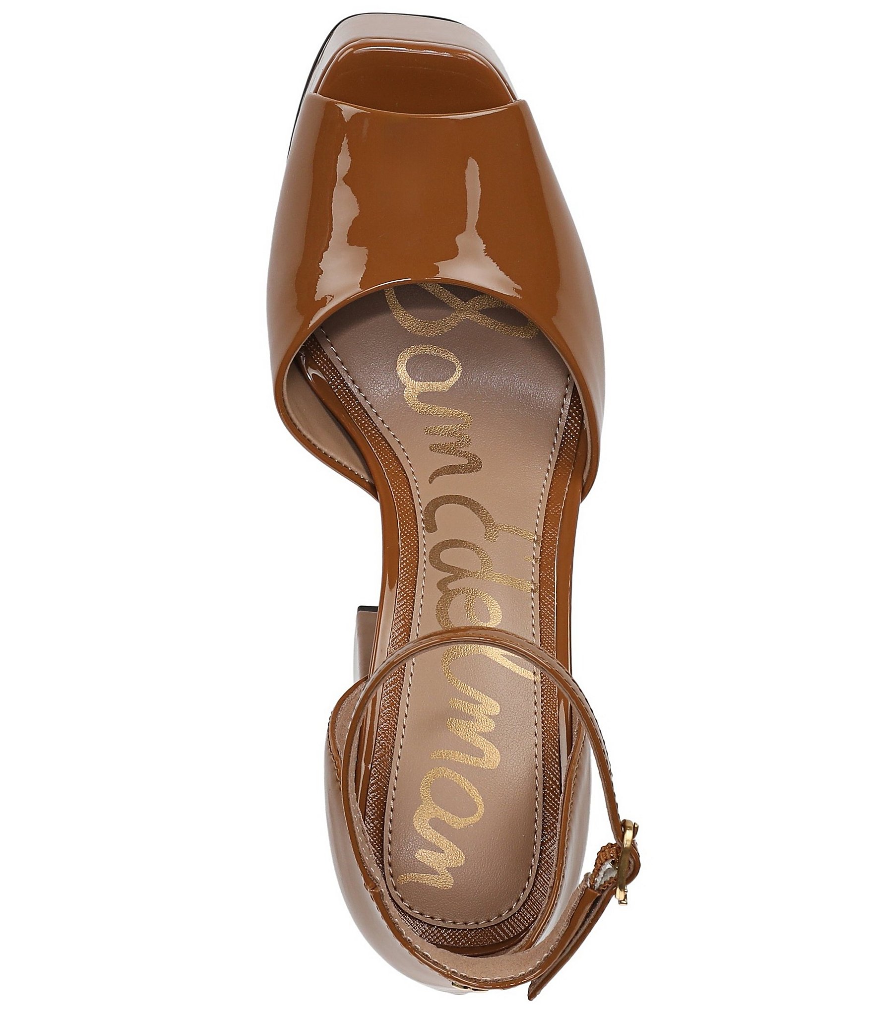 Sam Edelman Kirra Patent Leather Ankle Strap Platform Dress Sandals
