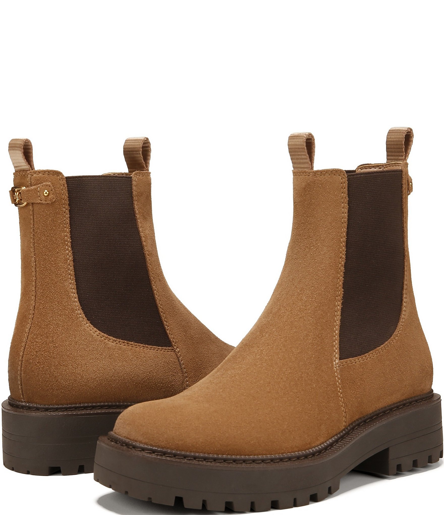 Sam Edelman Laguna Waterproof Suede Chelsea Platform Booties