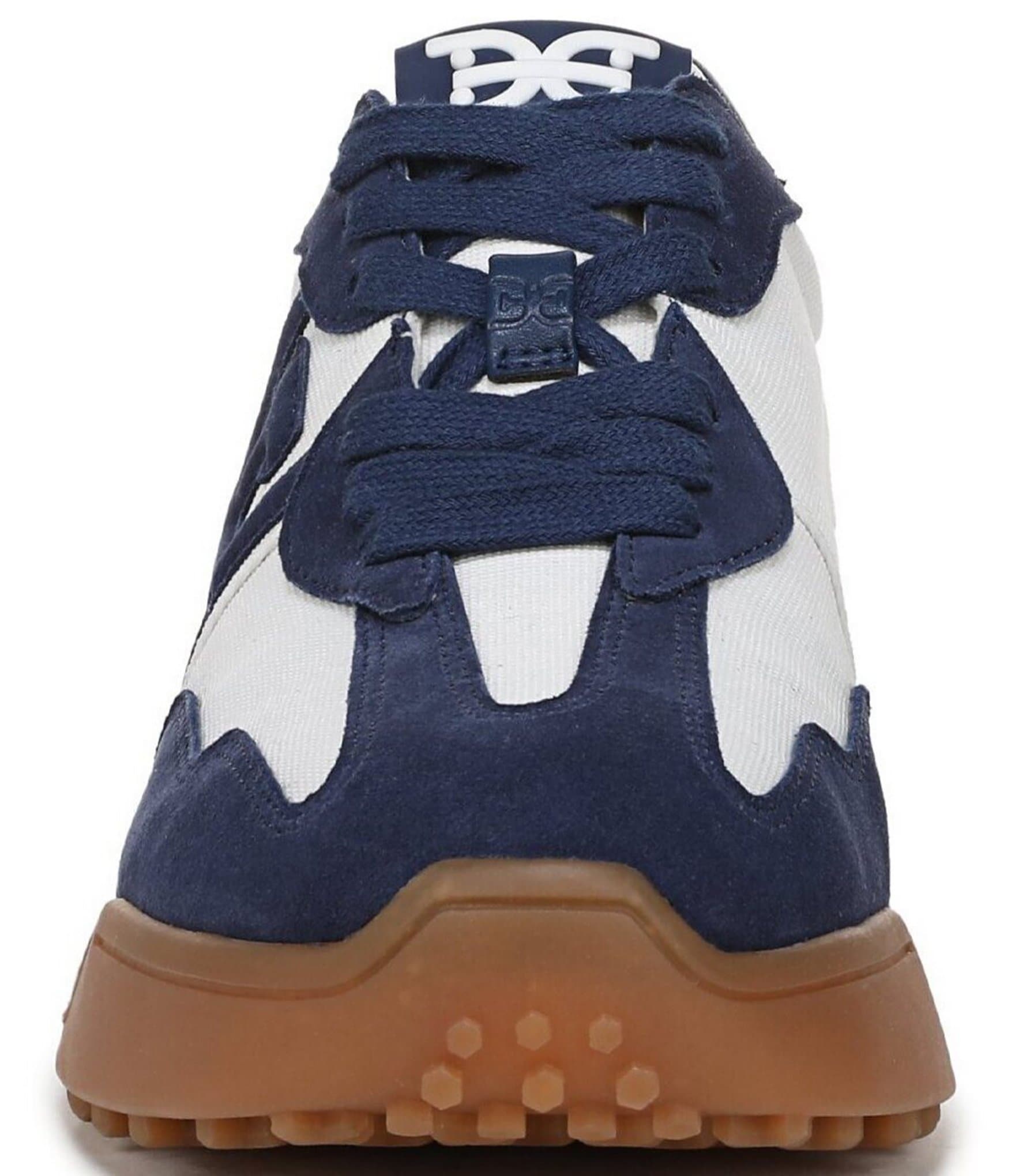 Sam Edelman Langley Suede Nylon Logo Detail Platform Retro Sneakers