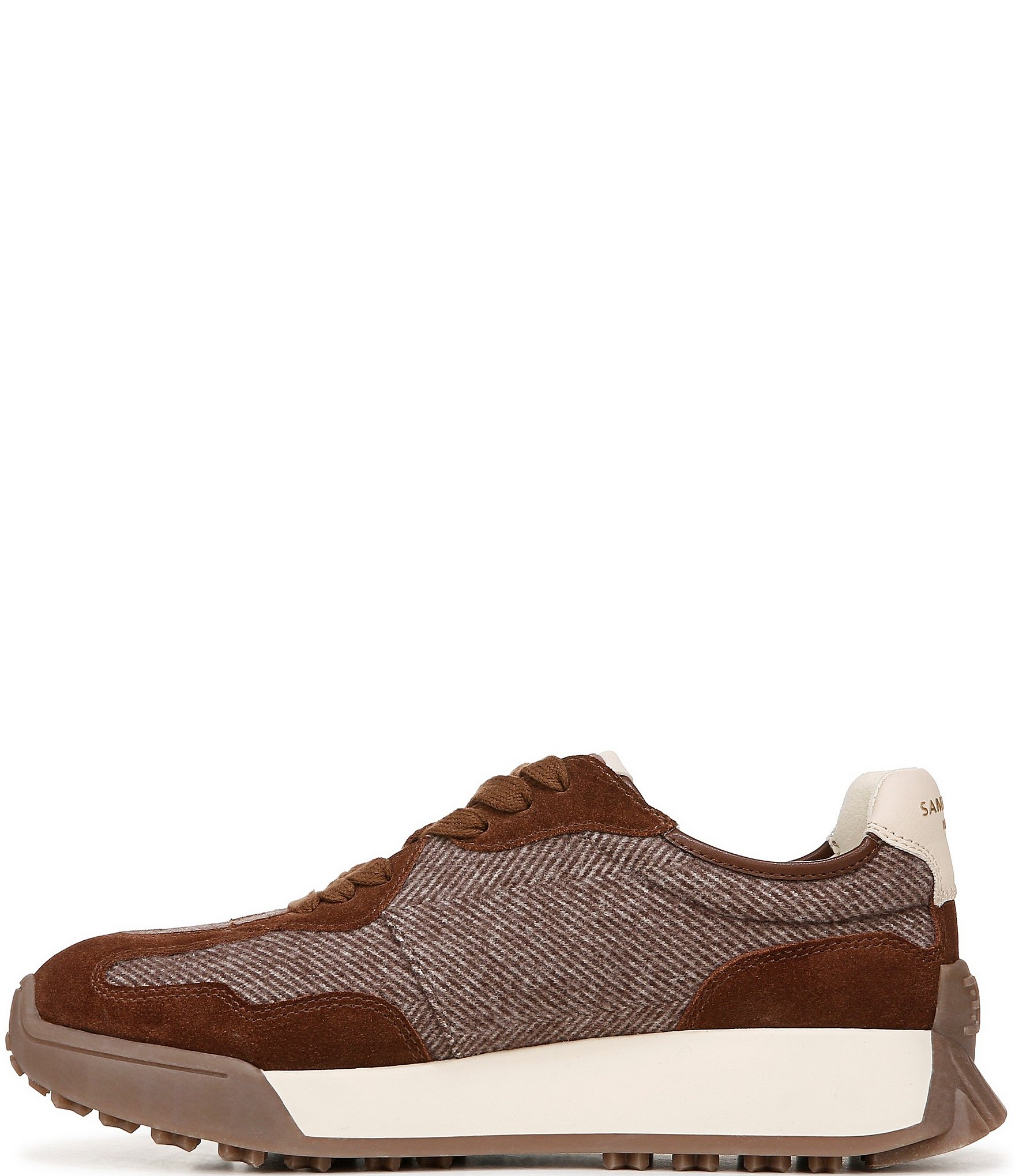 Sam Edelman Langley Tweed and Suede Platform Retro Sneakers