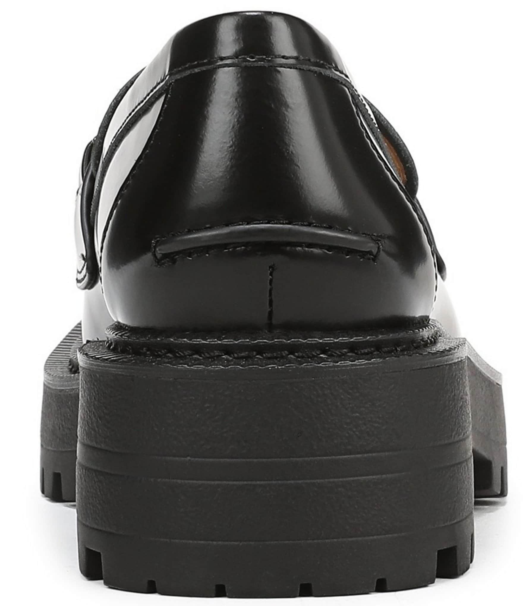 Sam Edelman Lea Leather Bit Buckle Lug Sole Loafers