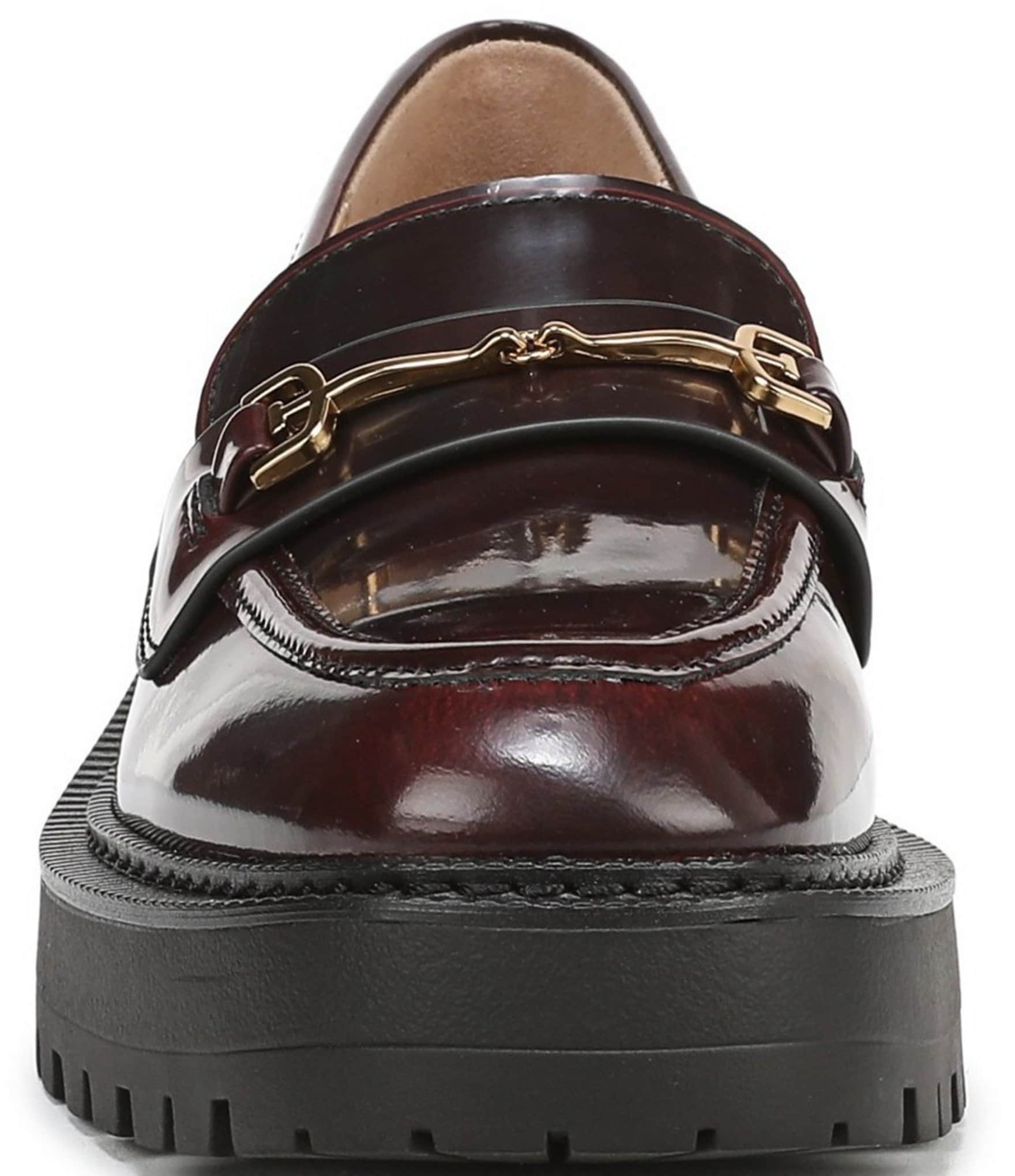 Sam Edelman Lea Leather Bit Buckle Lug Sole Loafers