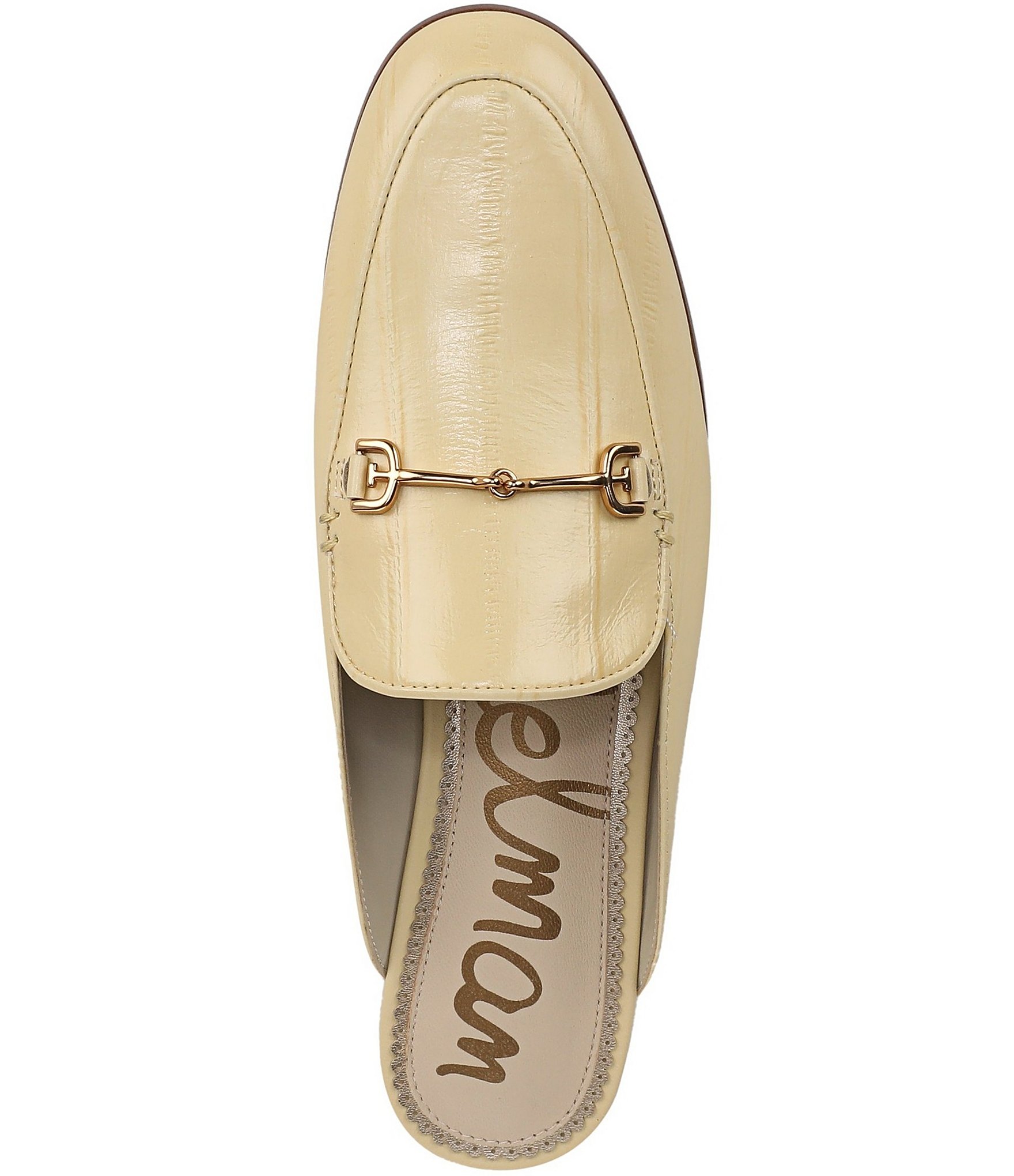 Sam Edelman Linnie Embossed Leather Bit Buckle Loafer Mules