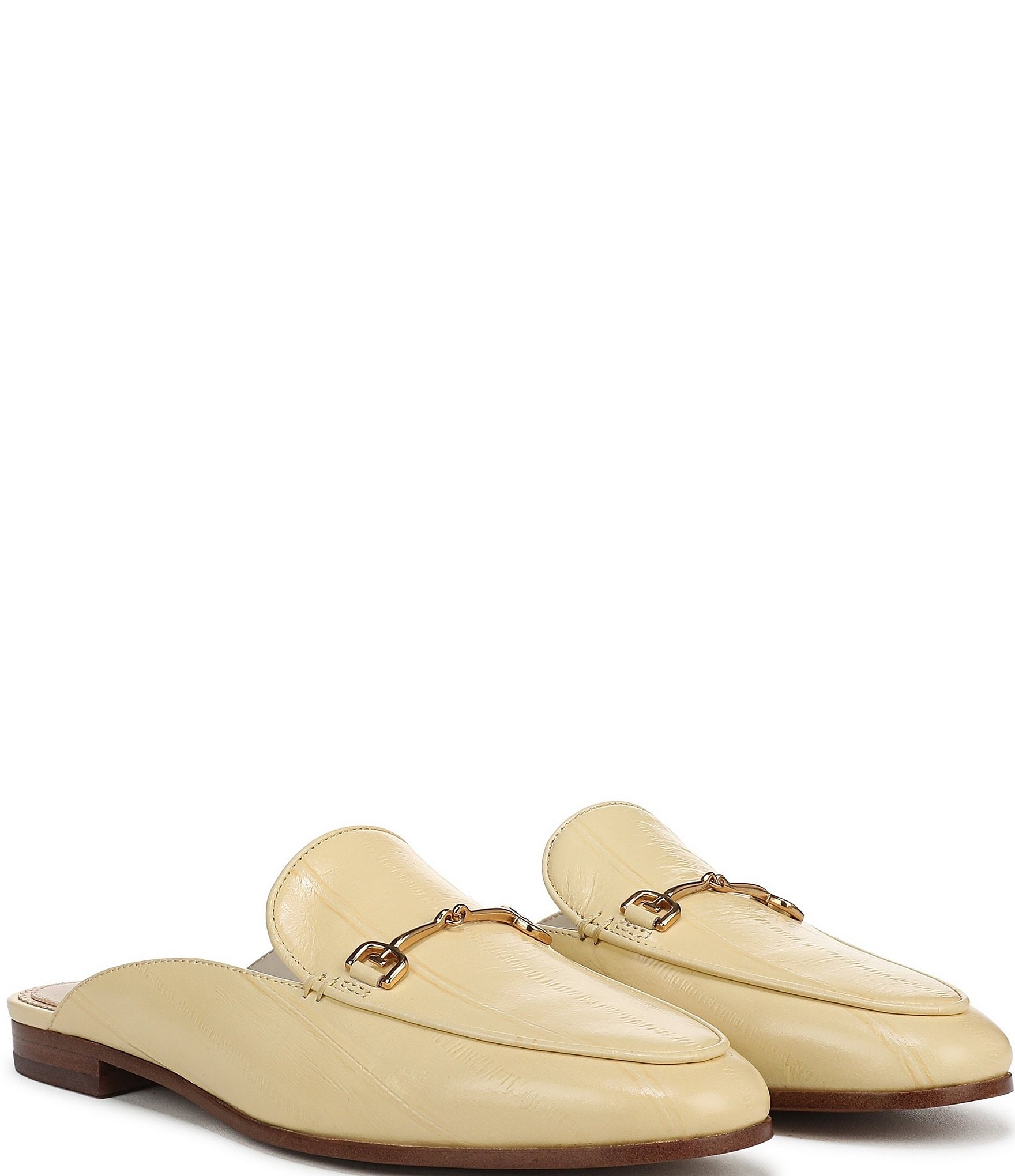 Sam Edelman Linnie Embossed Leather Bit Buckle Loafer Mules