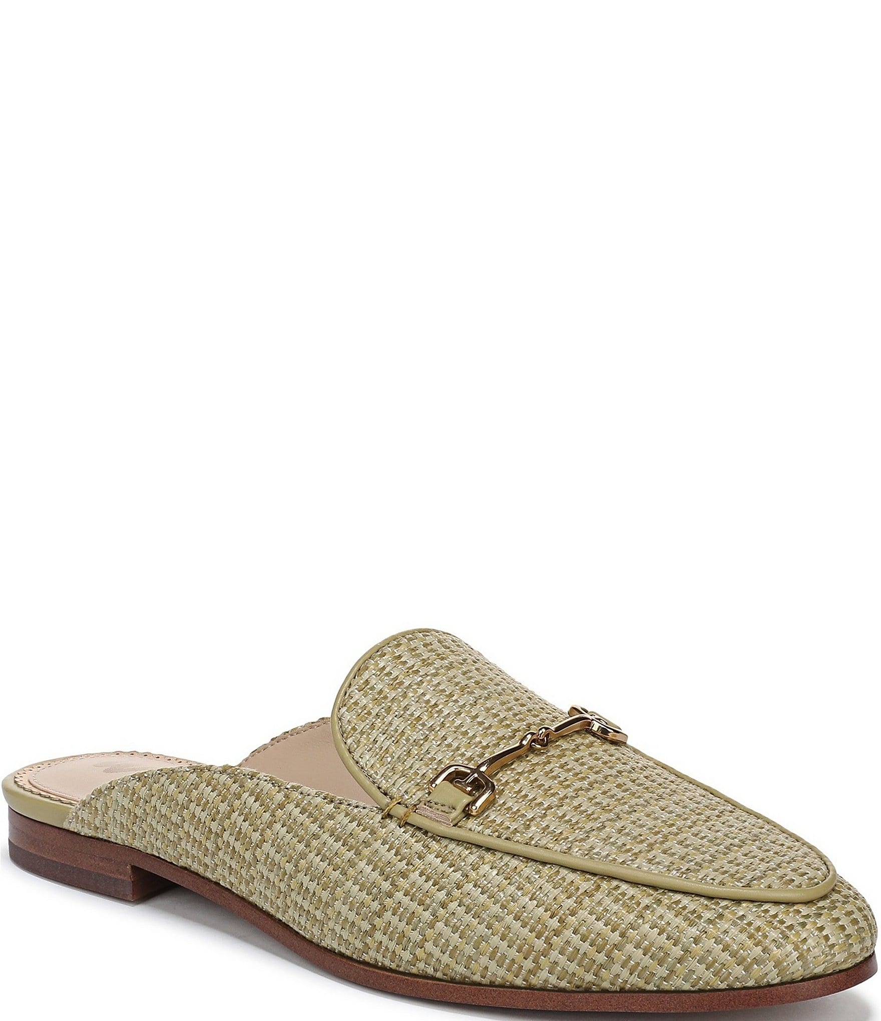 Sam Edelman Linnie Raffia Bit Buckle Loafer Mules
