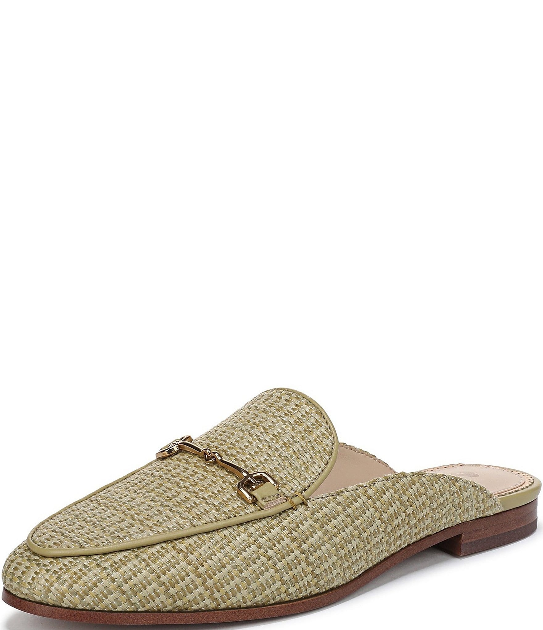 Sam Edelman Linnie Raffia Bit Buckle Loafer Mules