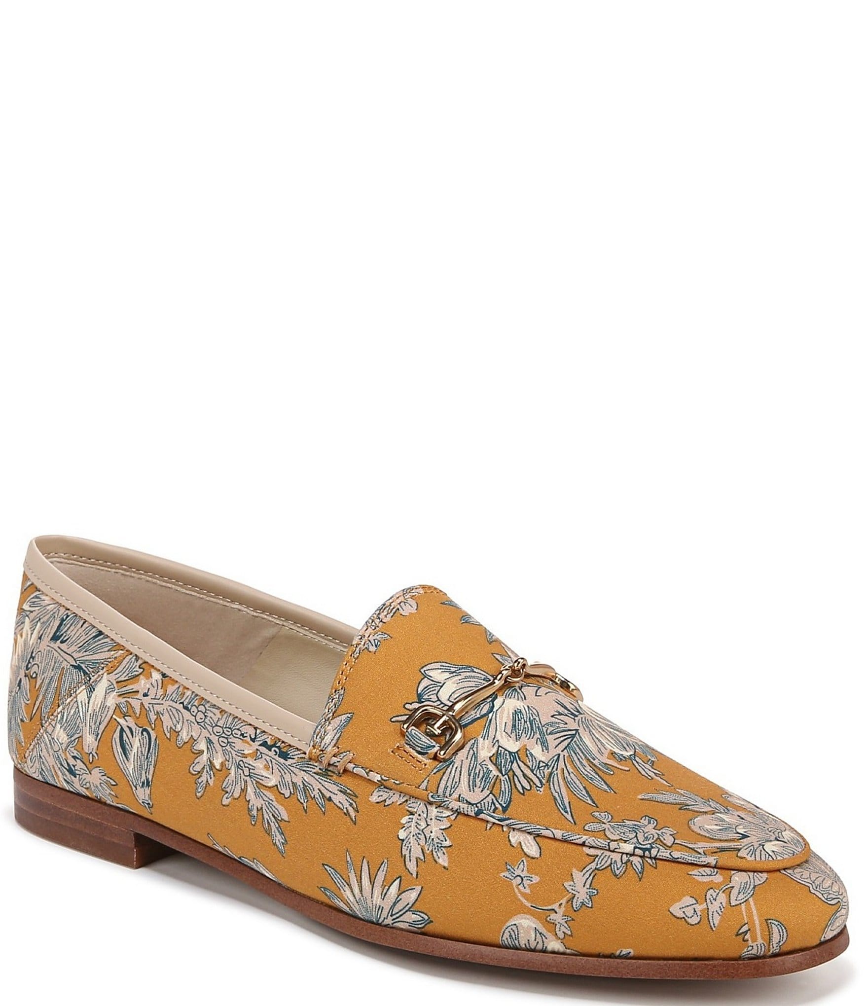 Sam Edelman Loraine Floral Print Fabric Bit Detail Career Flat Loafers |  Dillard's