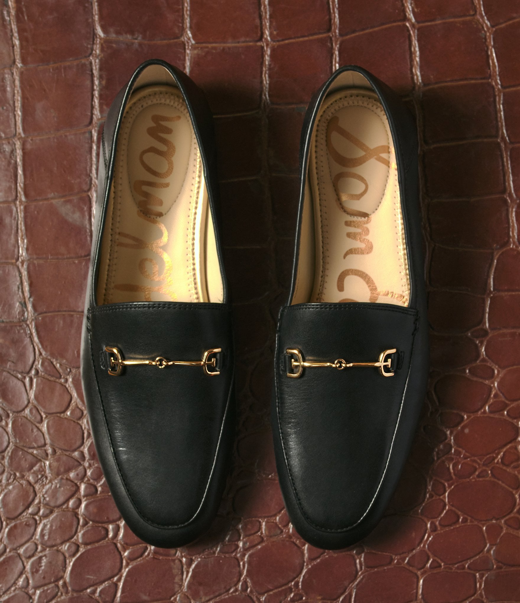 Sam Edelman Loraine Leather Bit Buckle Flat Loafers