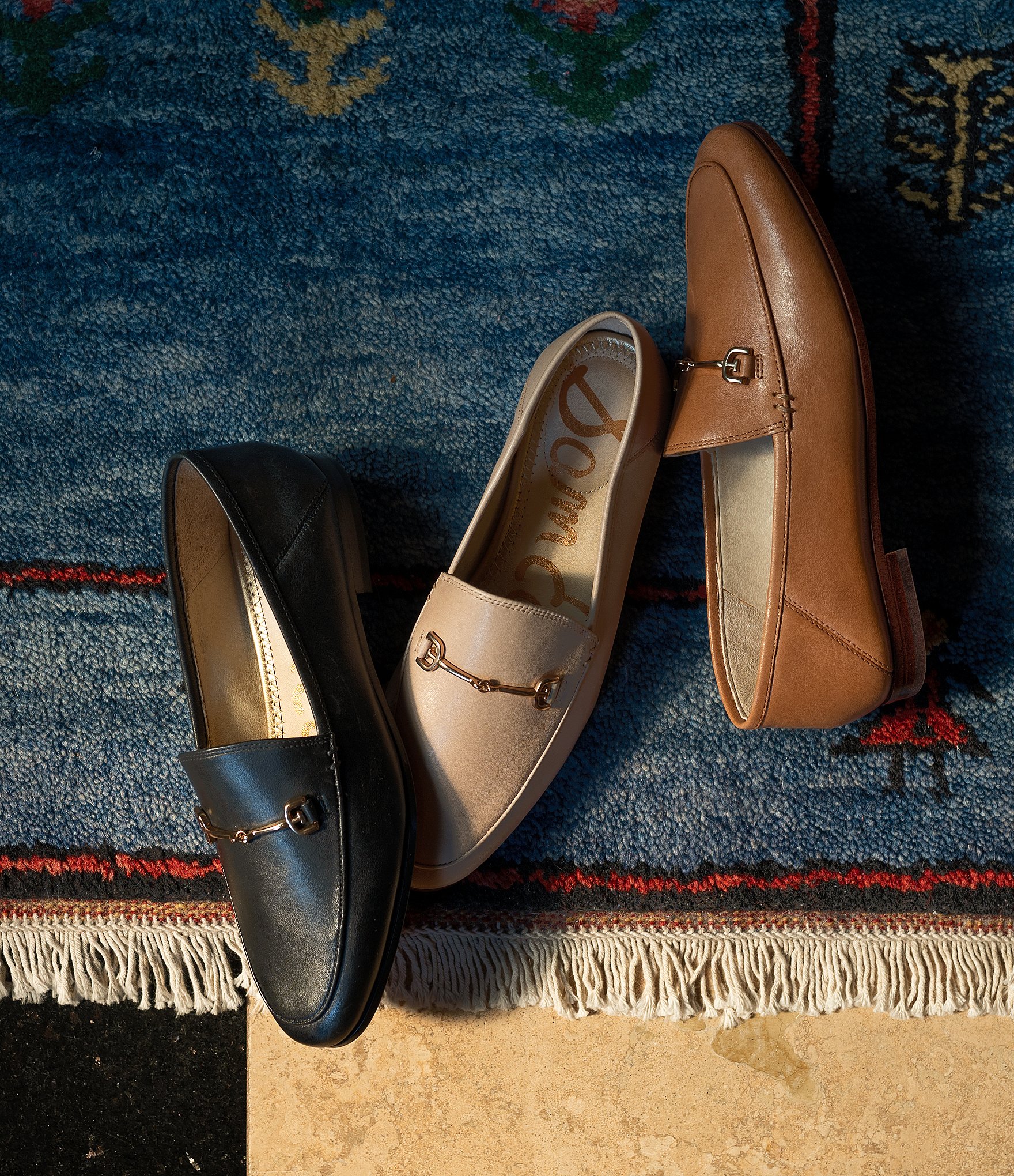 Sam Edelman Loraine Leather Bit Buckle Flat Loafers