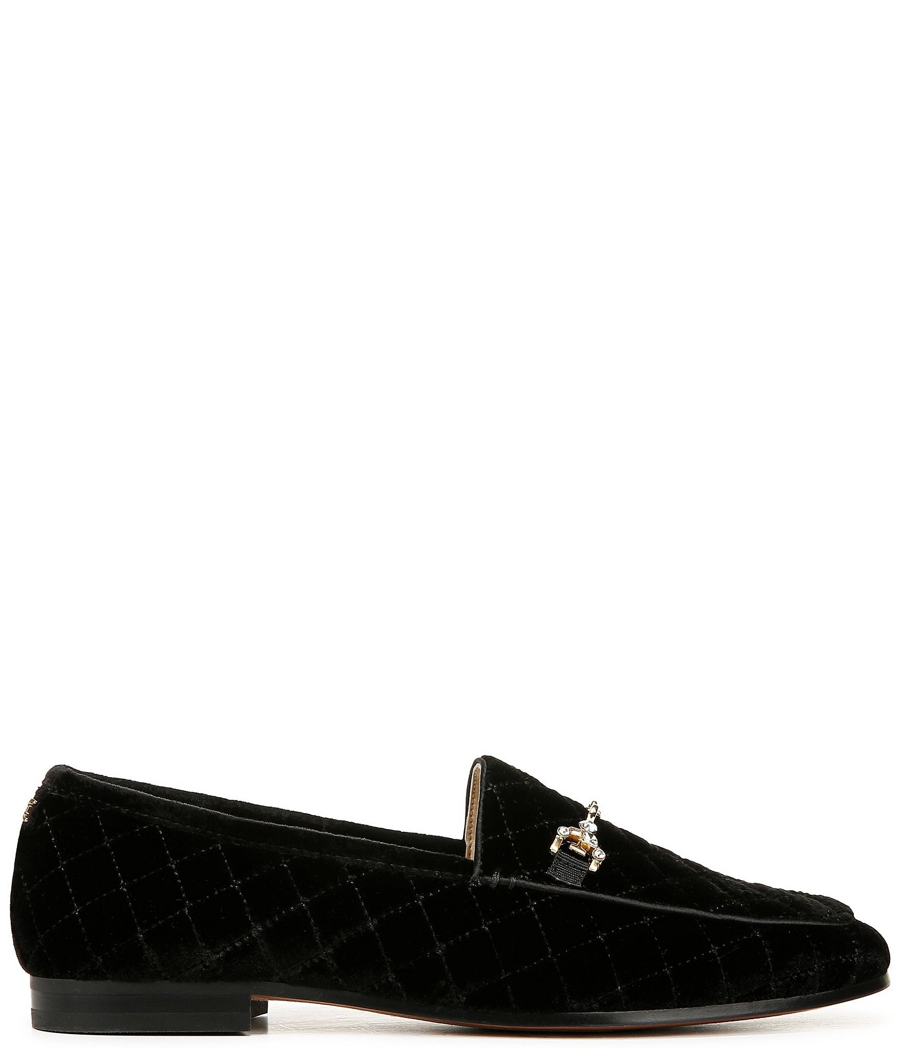 Sam Edelman Loraine Regal Velvet Crystal Bit Buckle Flat Loafers