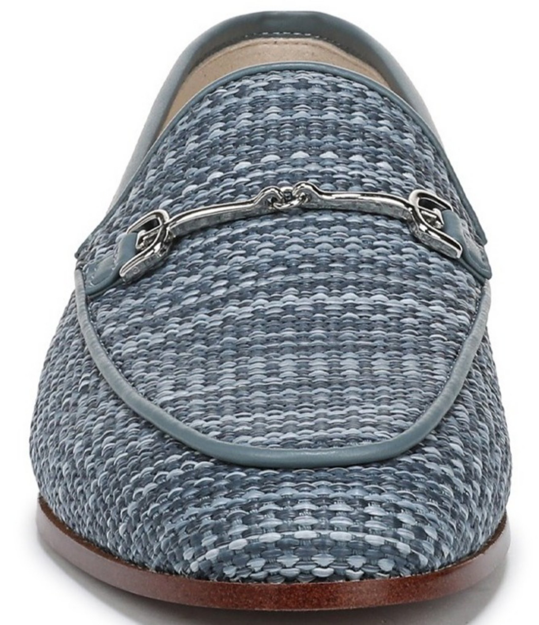 Sam Edelman Loraine Striped Raffia Bit Buckle Loafers