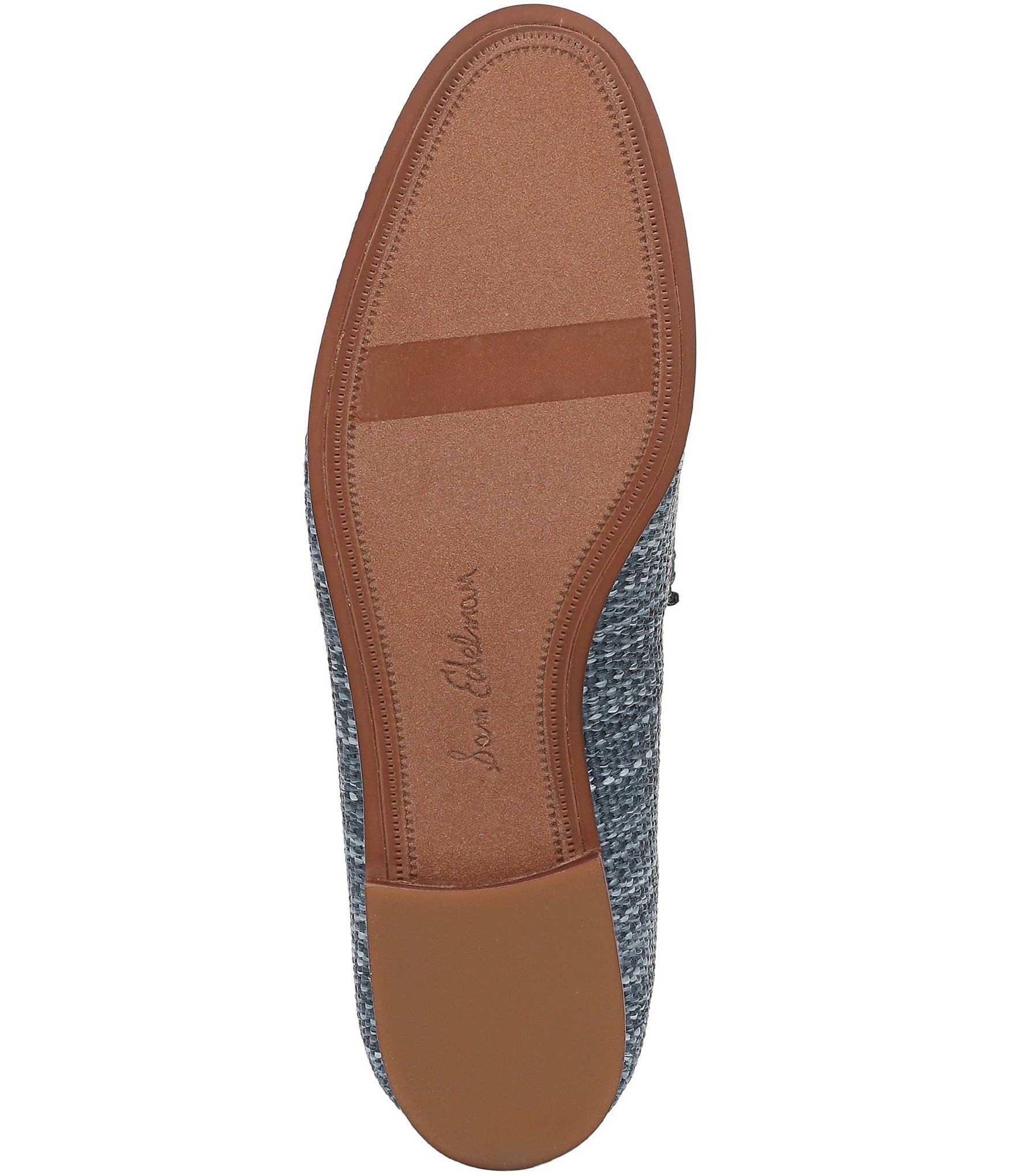 Sam Edelman Loraine Striped Raffia Bit Buckle Loafers