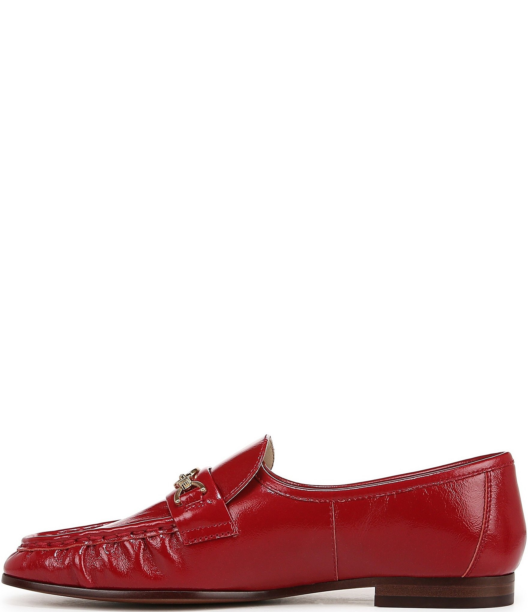 Sam Edelman Lucca Leather Ruched Bit Buckle Flat Loafers