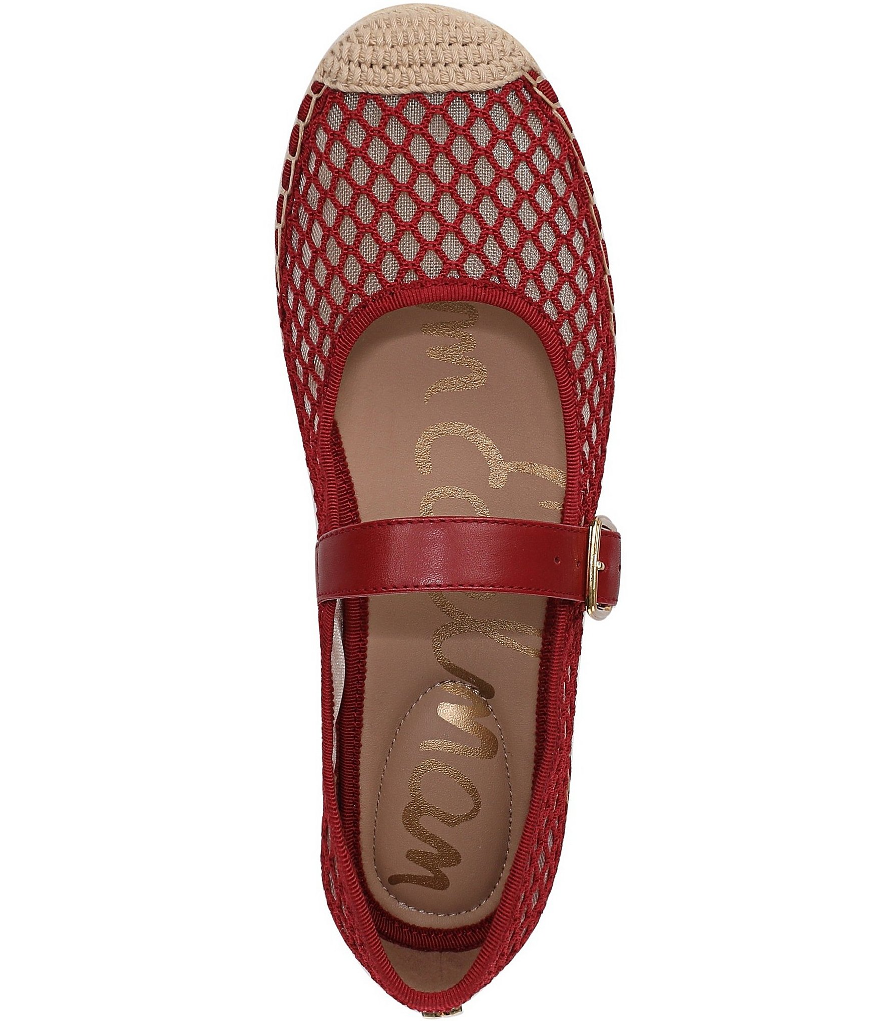Sam Edelman Mackie Mesh Mary Jane Espadrille Flats