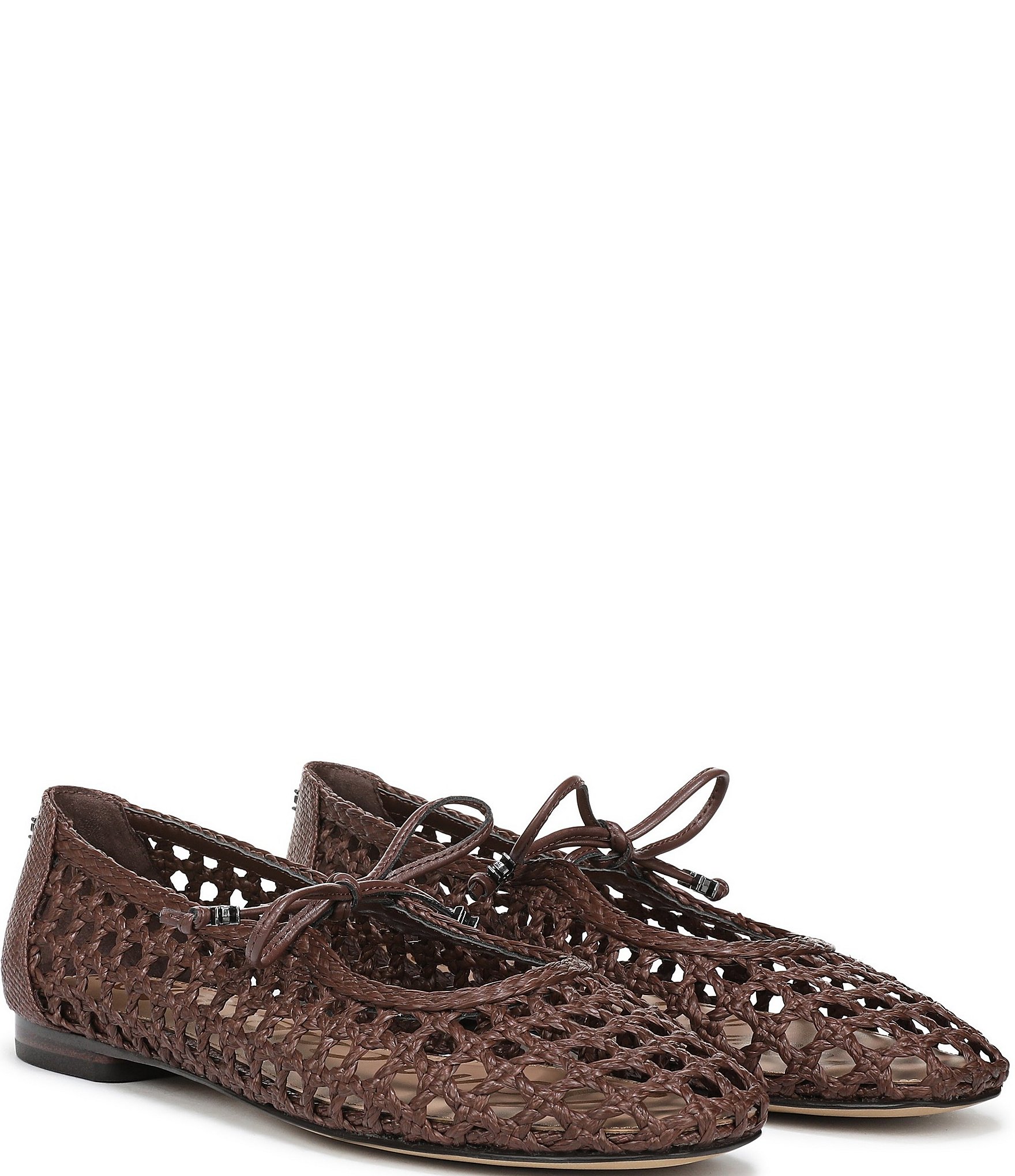 Sam Edelman Marcie Woven Raffia Bow Ballet Flats