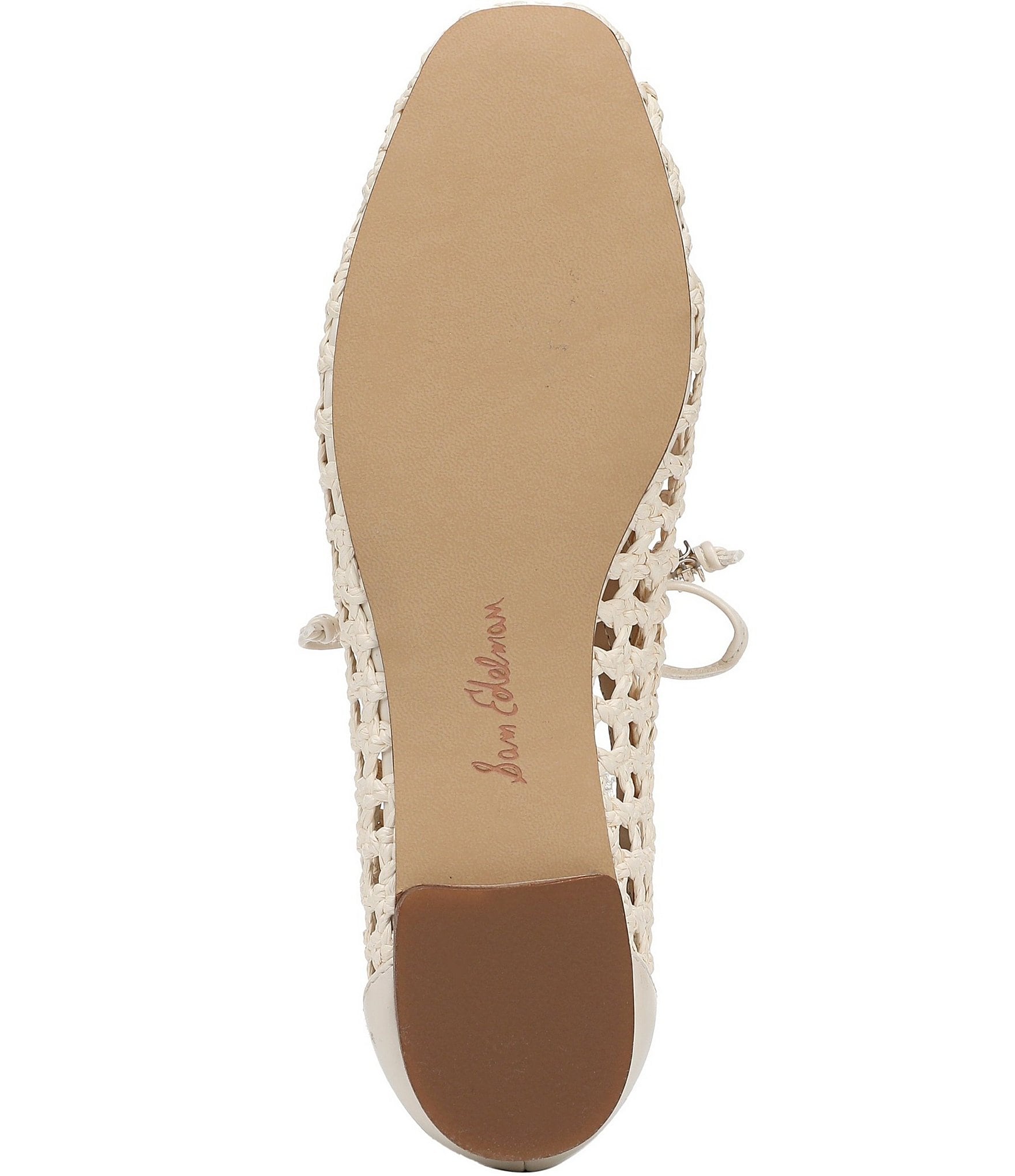 Sam Edelman Marcie Woven Raffia Bow Ballet Flats