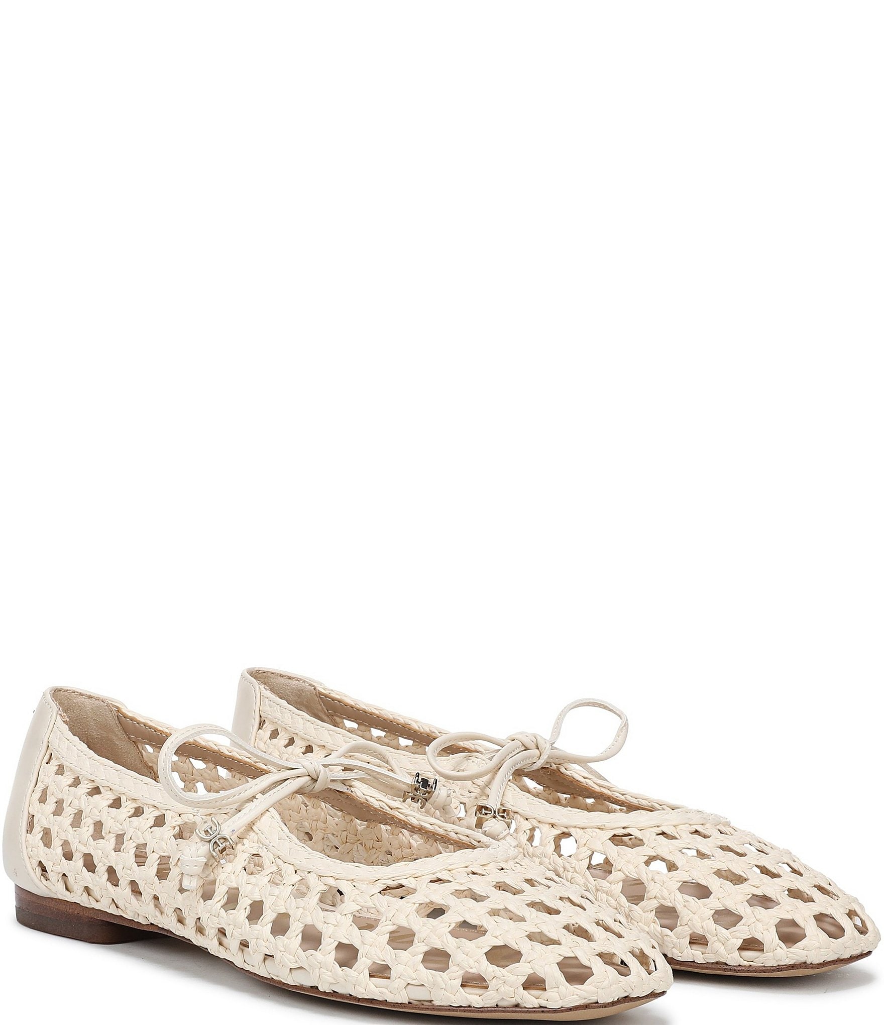Sam Edelman Marcie Woven Raffia Bow Ballet Flats