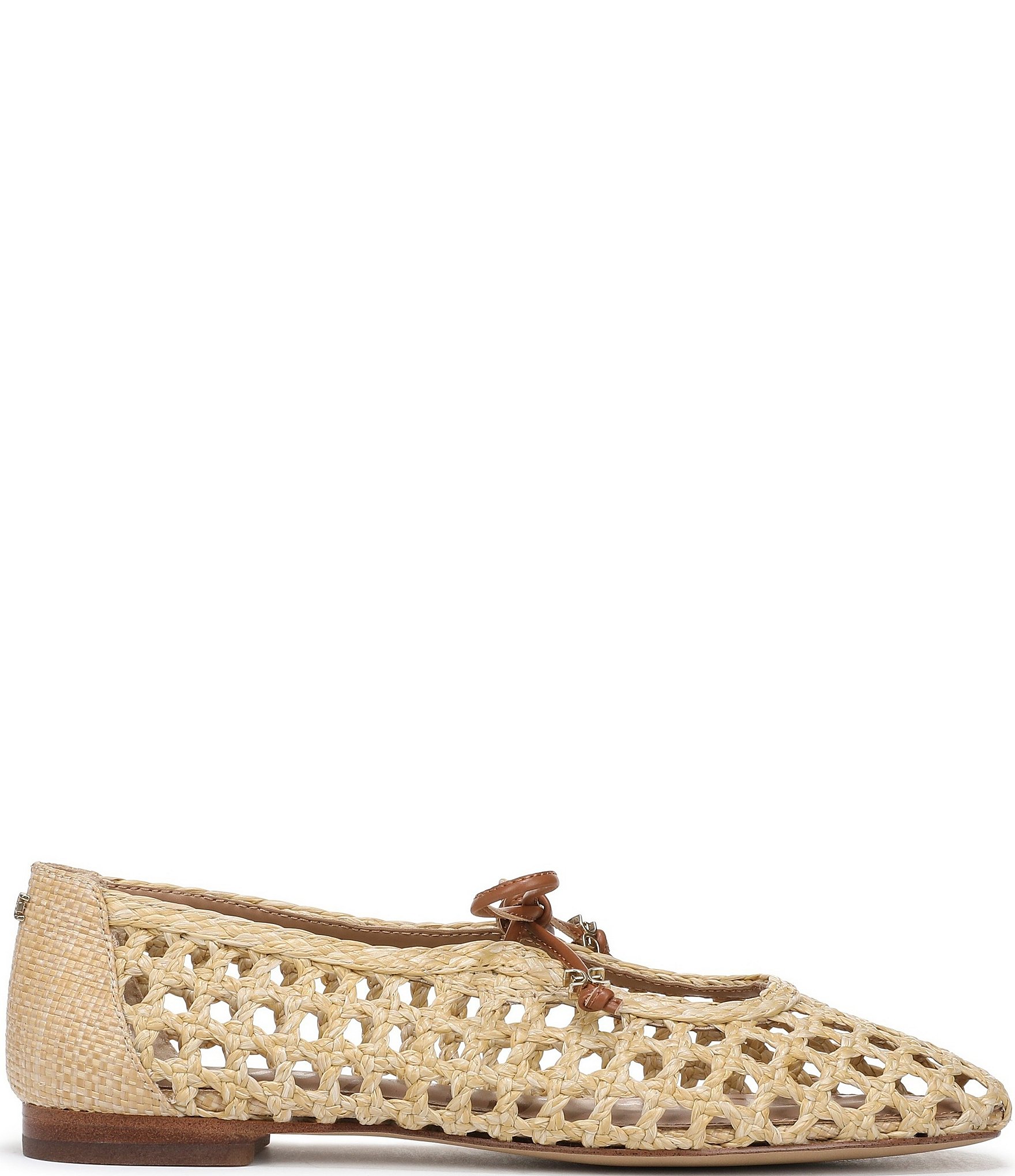 Sam Edelman Marcie Woven Raffia Bow Ballet Flats