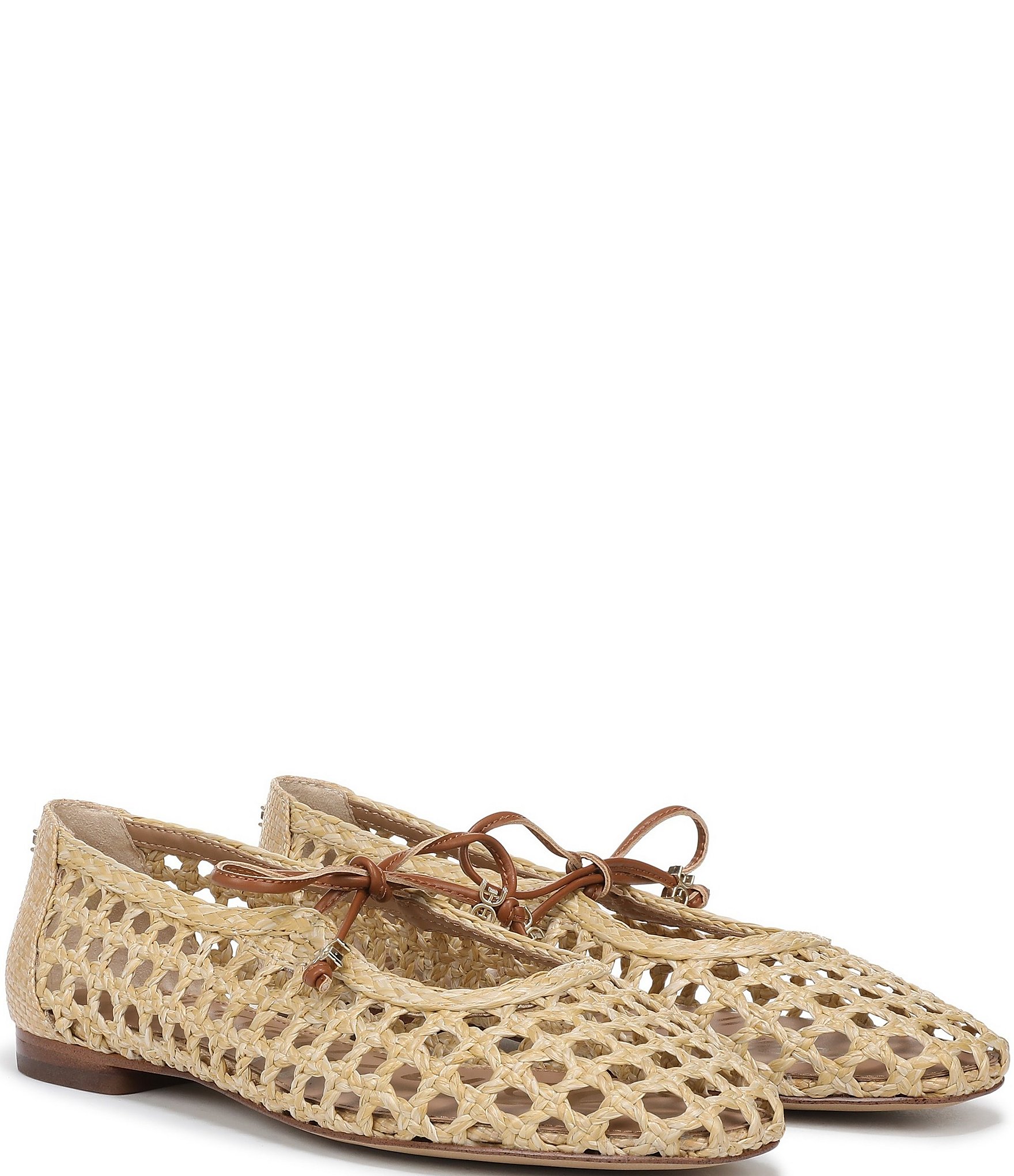 Sam Edelman Marcie Woven Raffia Bow Ballet Flats