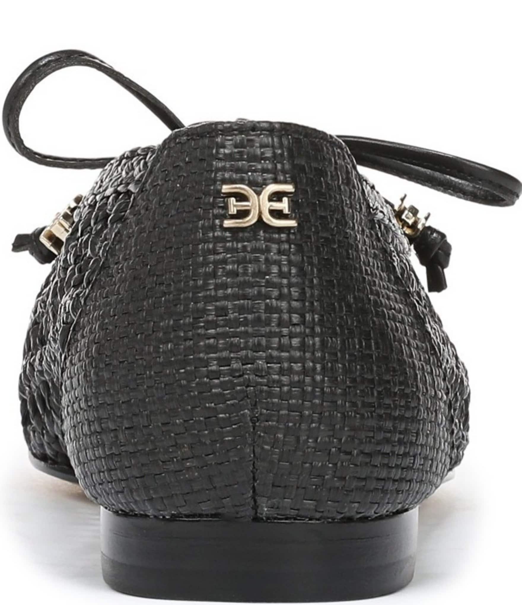 Sam Edelman Marcie Woven Raffia Bow Ballet Flats