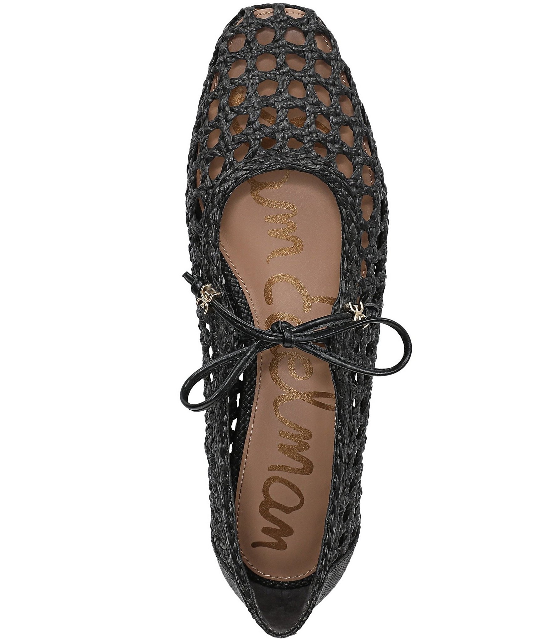 Sam Edelman Marcie Woven Raffia Bow Ballet Flats