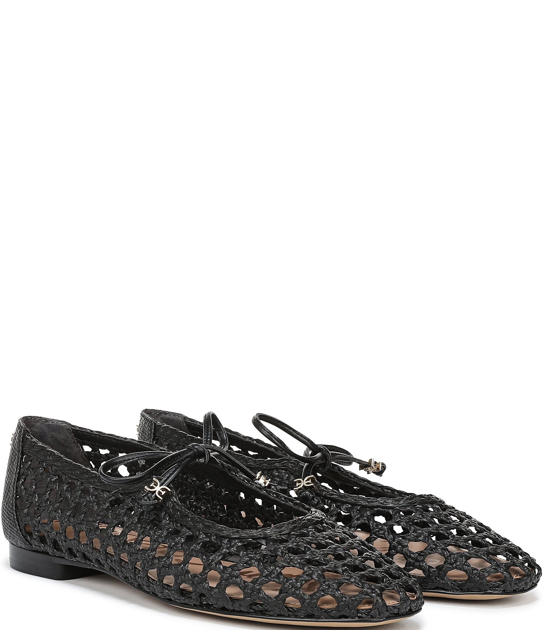 Sam Edelman Marcie Woven Raffia Bow Ballet Flats