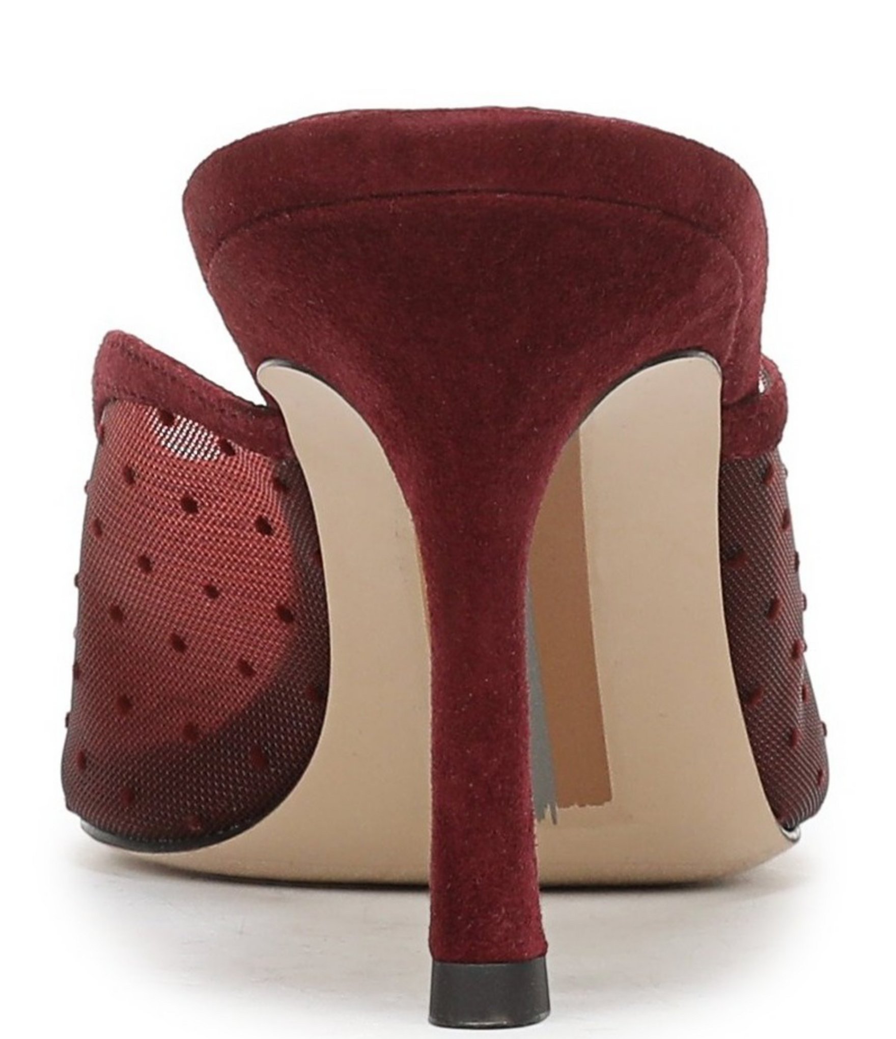 Sam Edelman Margeaux High Vamp Polka Dot Mesh Pointed Toe Dress Mules