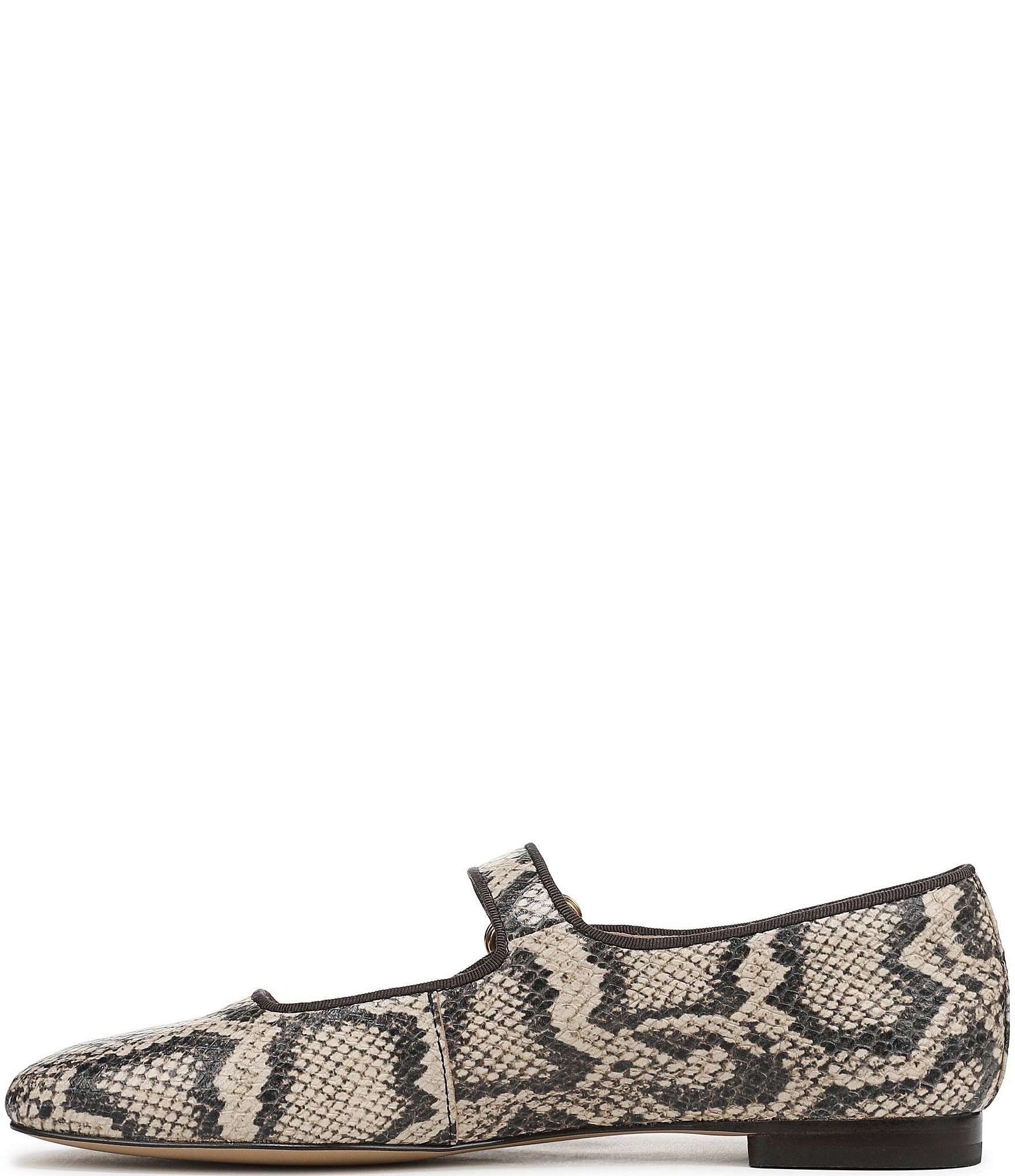 Sam Edelman Michaela Snake Print Leather Mary Jane Flats