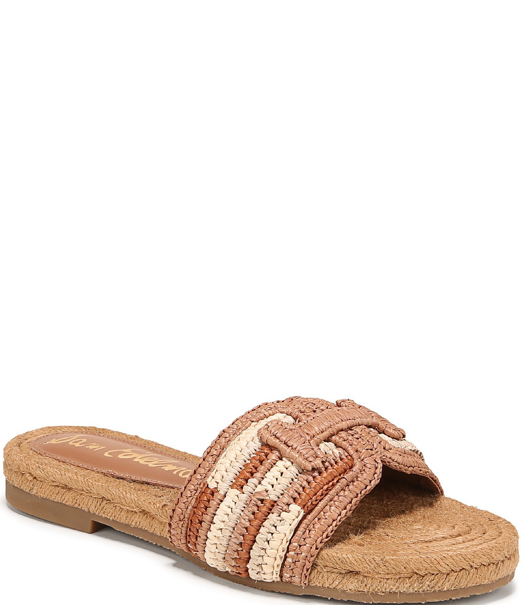 Sam Edelman Miya Woven Raffia Slide Sandals