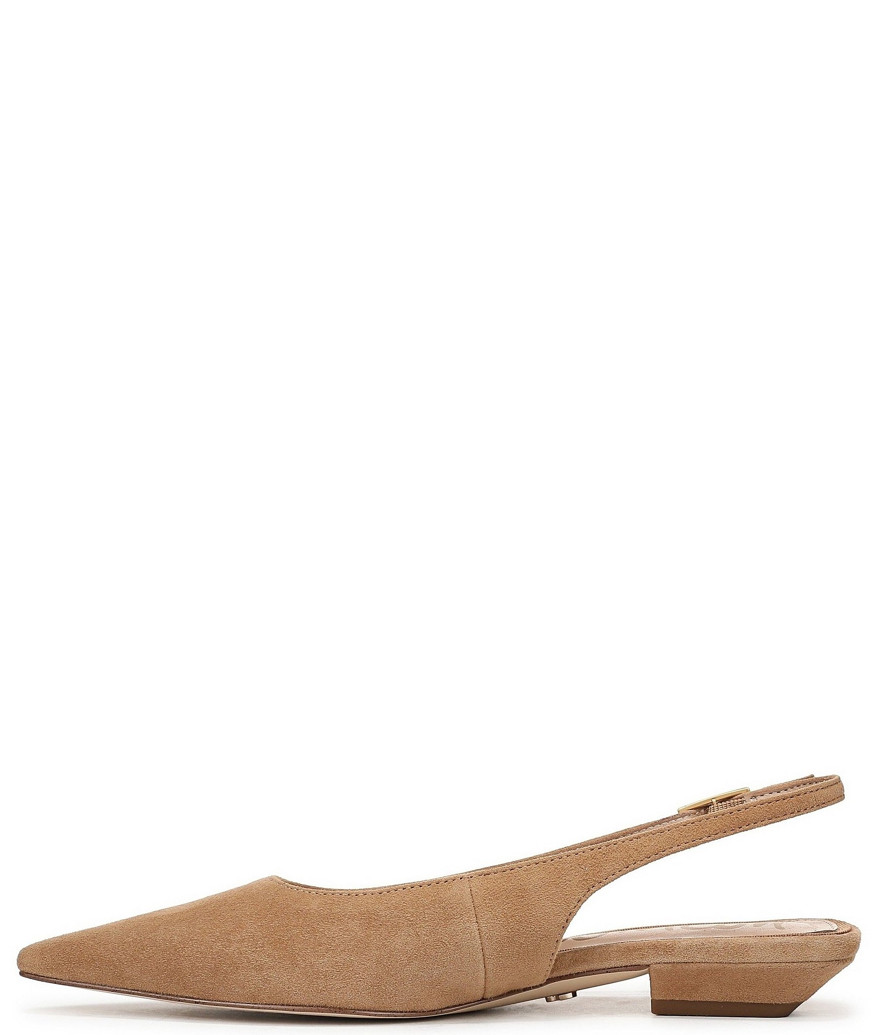 Sam Edelman Netty Suede Pointed Toe Kitten Heel Slingback Flats