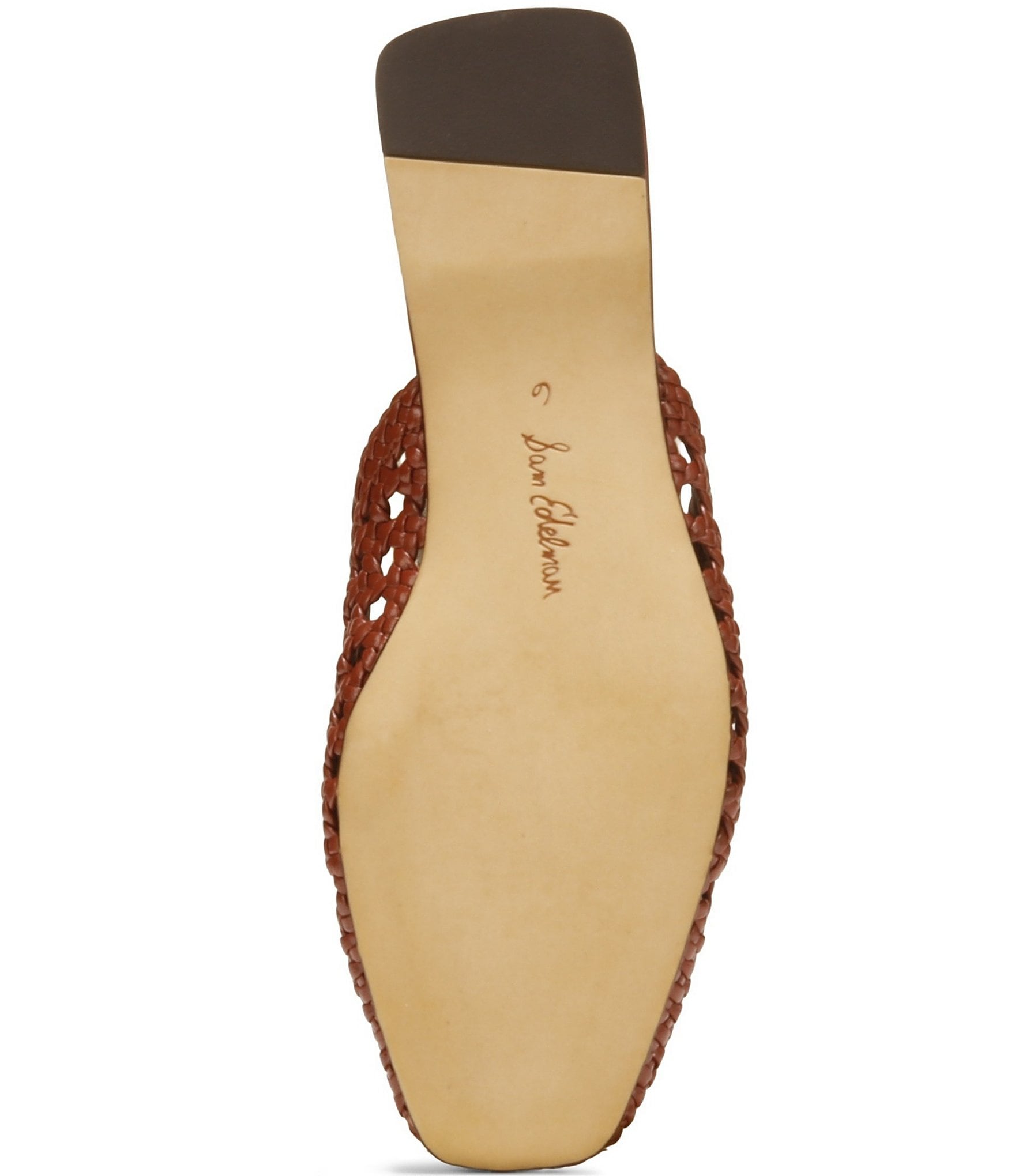Sam Edelman Nola Woven Leather Square Toe Mules
