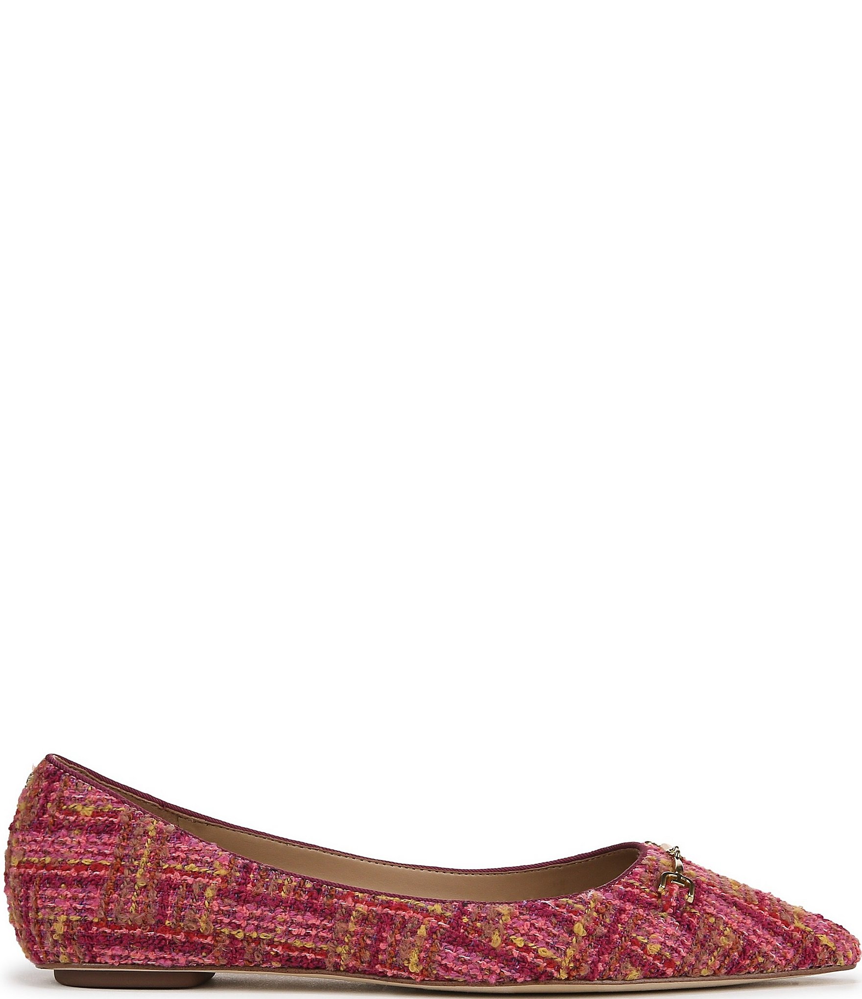 Sam Edelman Nori Boucle Fabric Bit Buckle Pointed Toe Flats