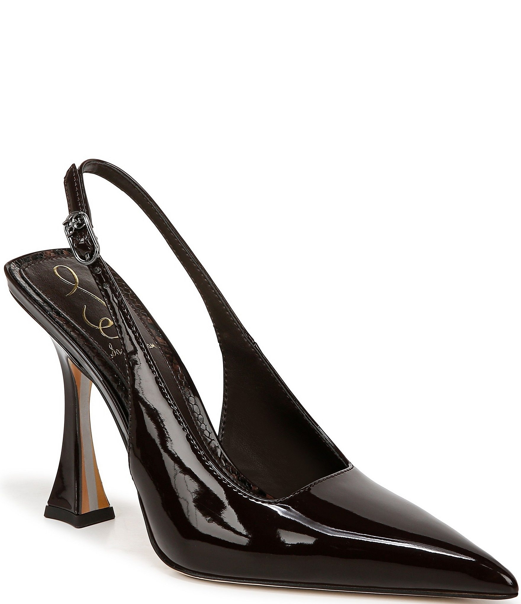 Sam Edelman Odette Pointed Slingback Pumps Rich Chocolate