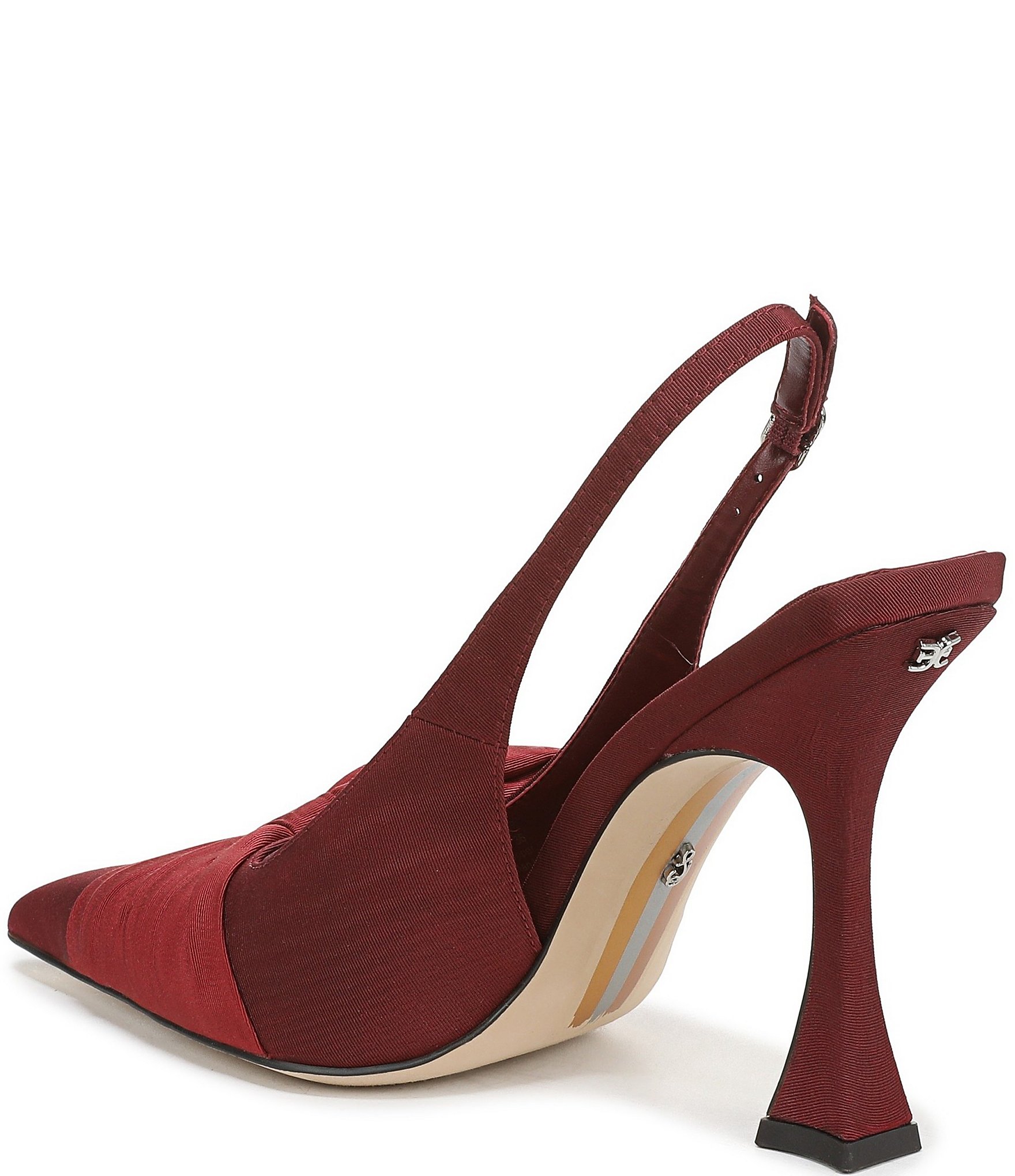 Sam Edelman Onia Silk Fabric Bow Detail Slingback Pumps