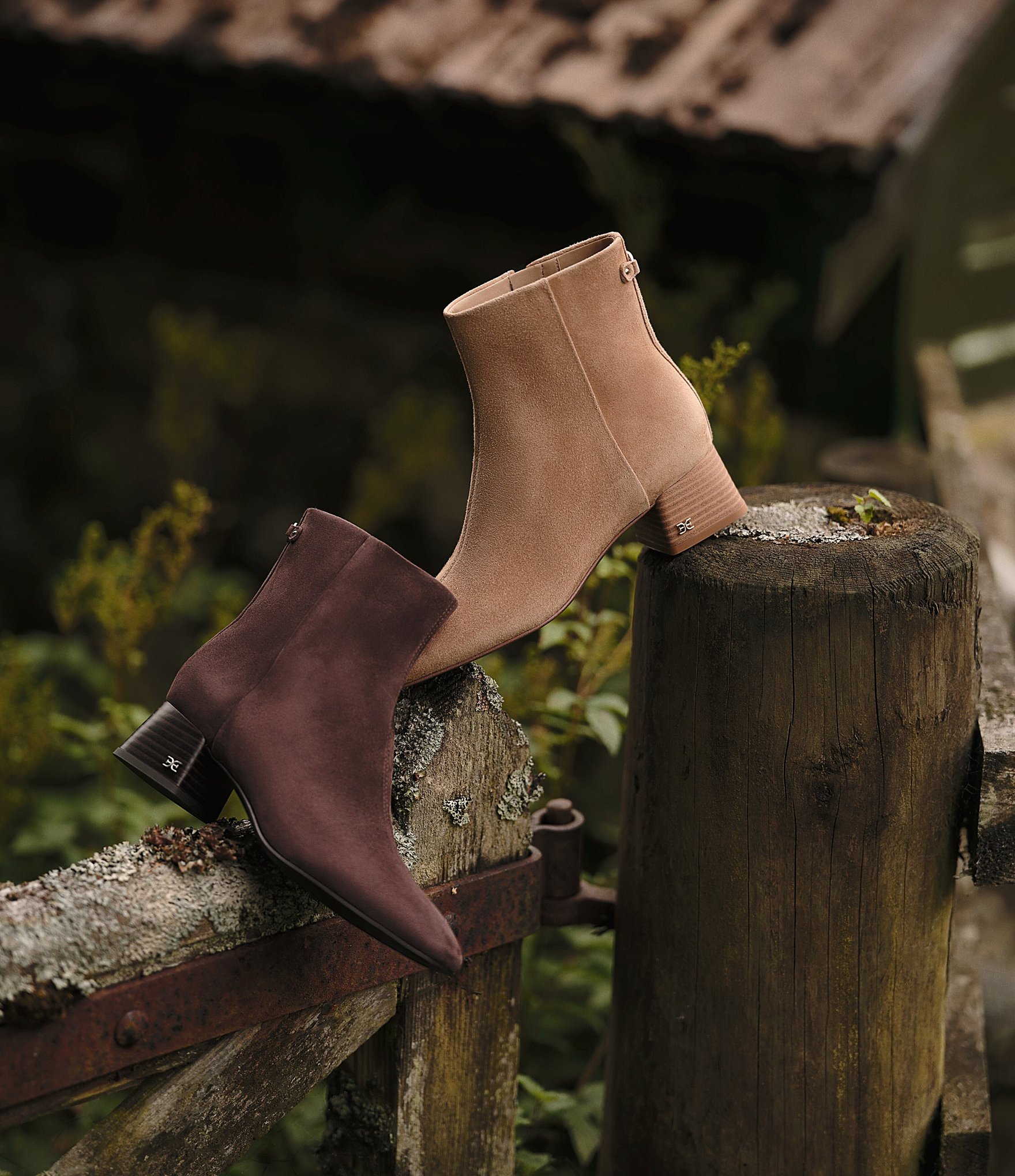 Sam Edelman Paige Suede Square Toe Dress Booties