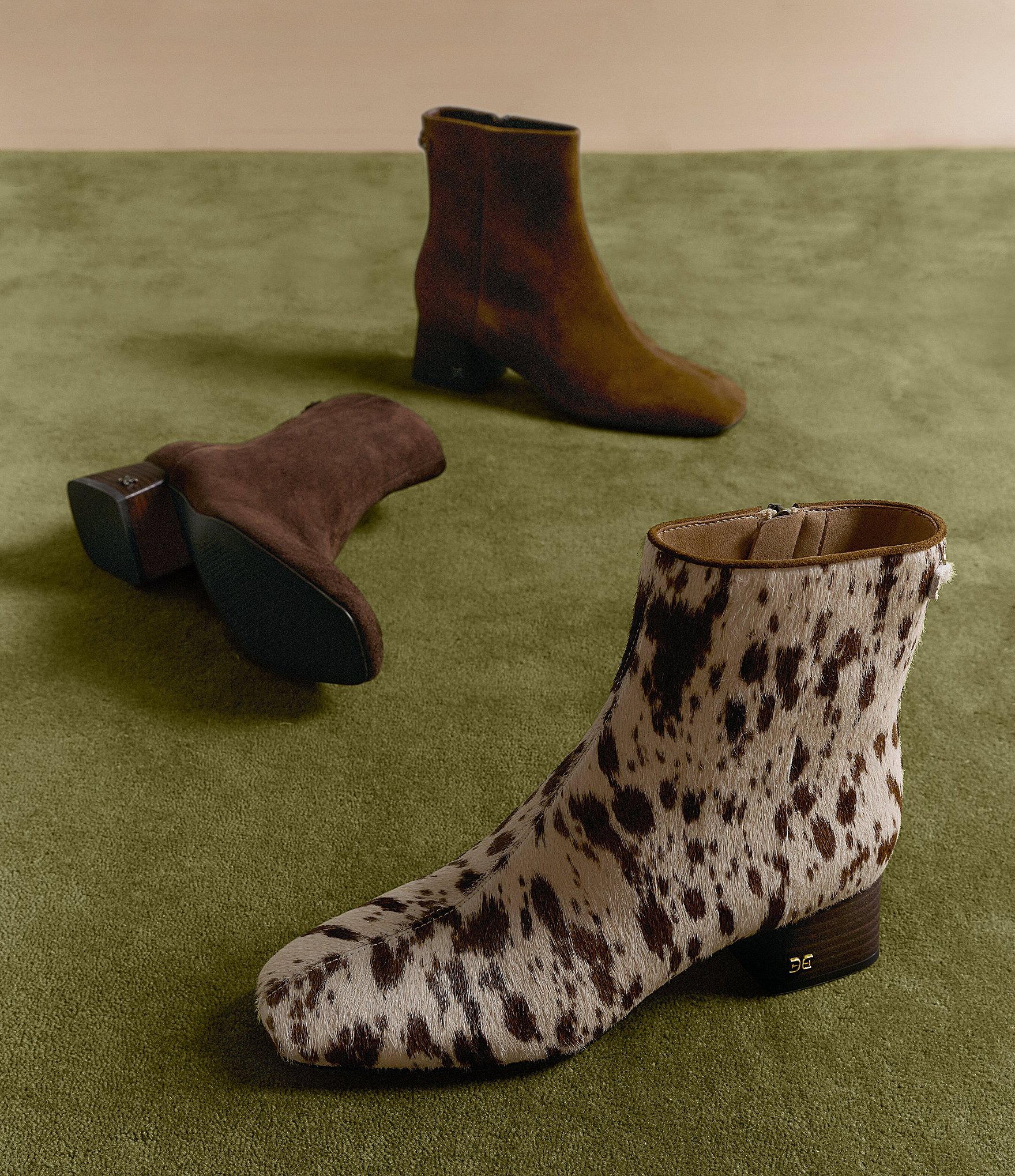 Sam Edelman Paige Suede Square Toe Dress Booties