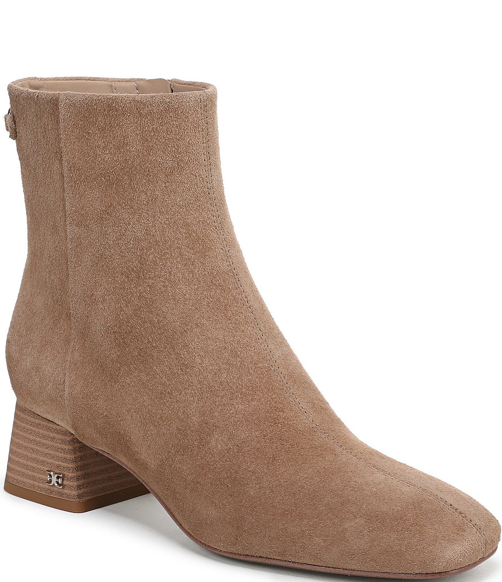 Sam Edelman Paige Suede Square Toe Dress Booties