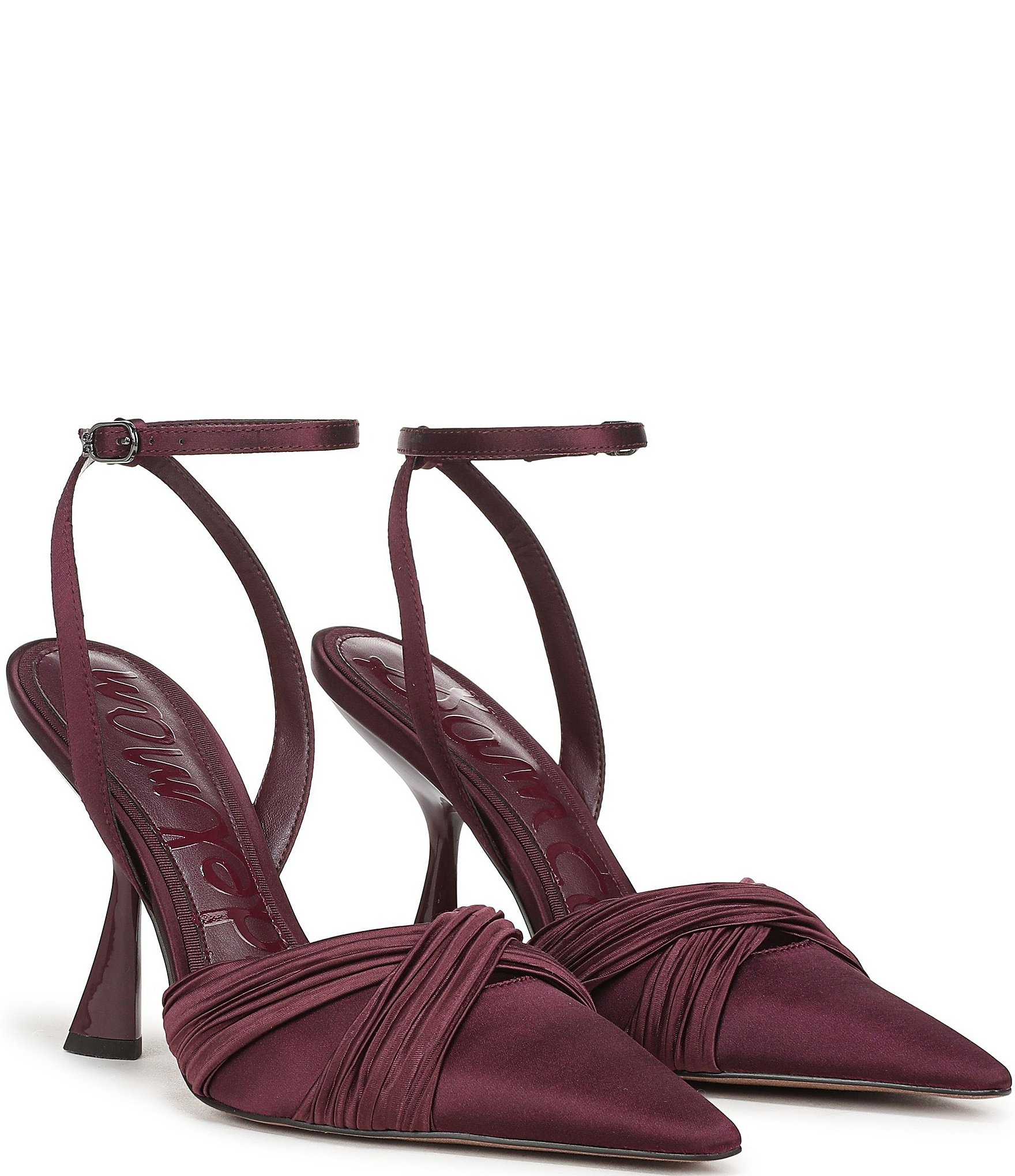 Sam Edelman Patrice Pointed Toe Ankle Strap Stiletto Pumps