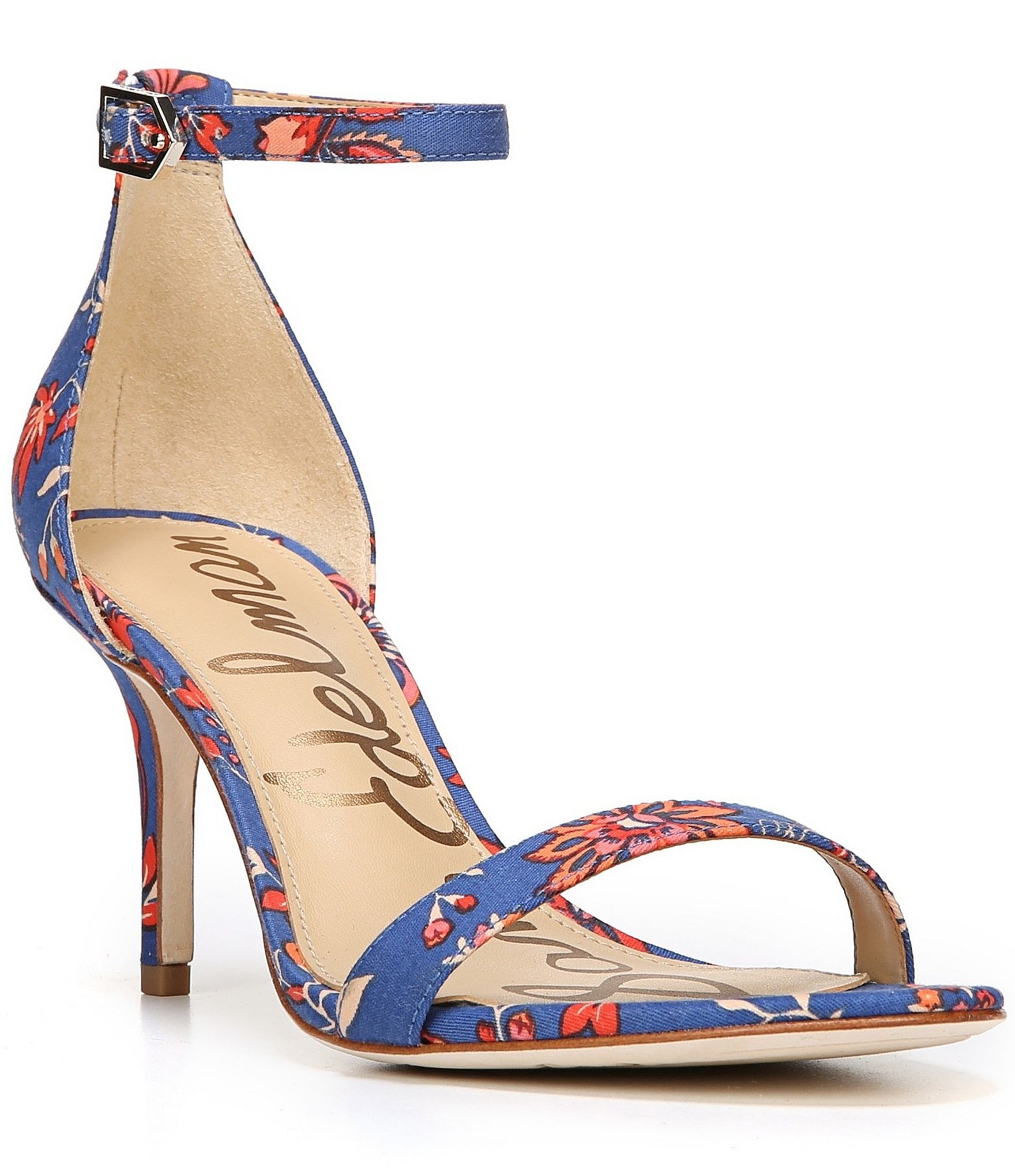 Sam Edelman Patti Floral Fabric Banded Ankle Strap Dress Sandals | Dillards